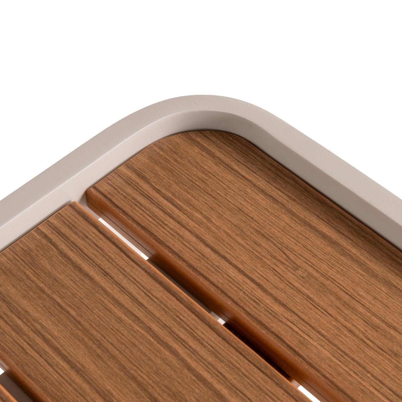 Beige tuinkar SPRITZ met houten blad