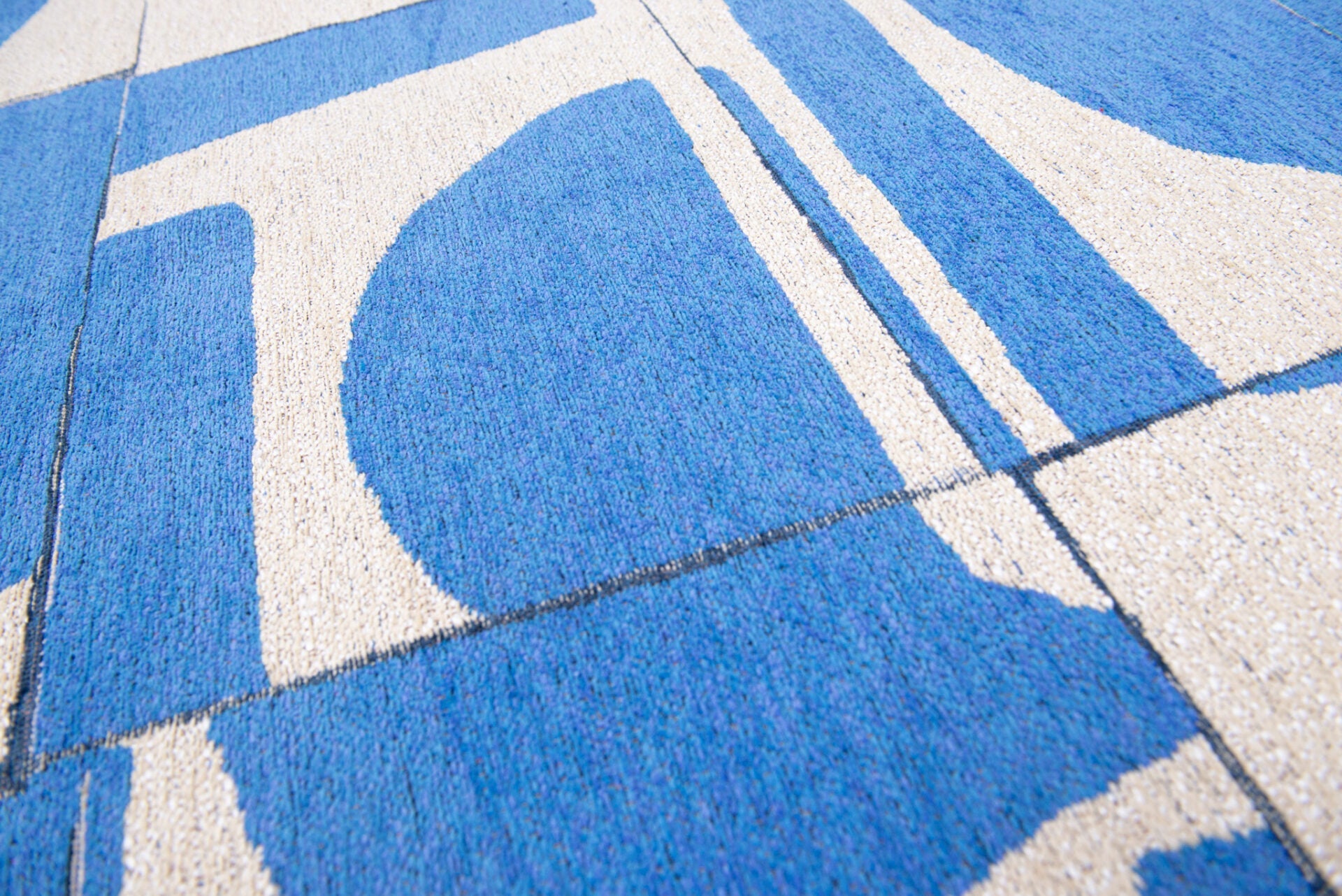 Ronde tapijt PAPERCUT CAMPANULA blauw