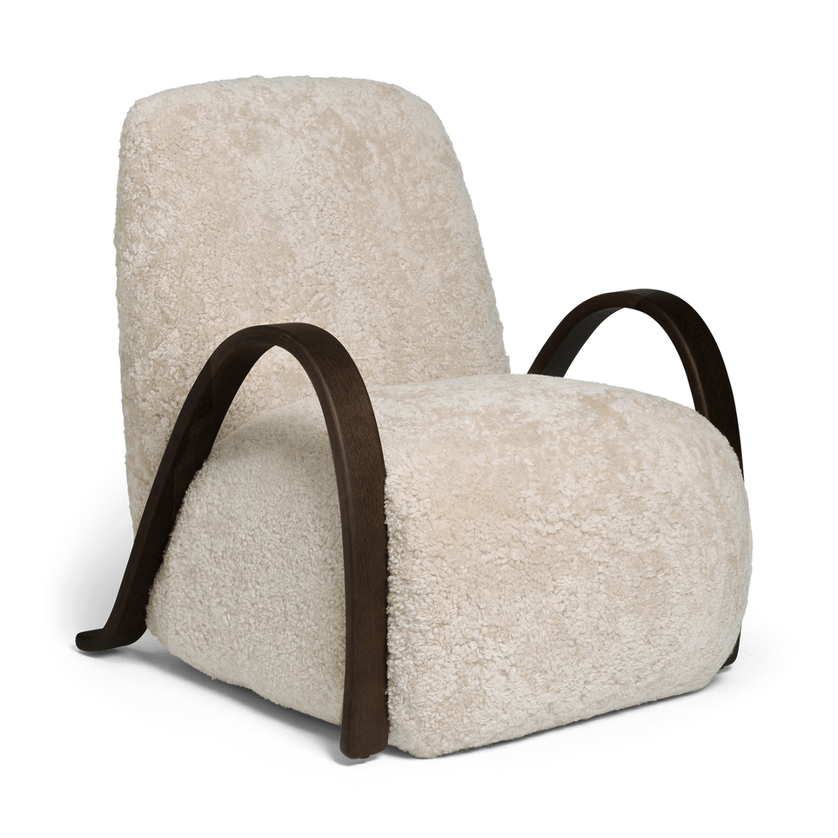 Fotel BUUR jasnoszary skóra owcza – ferm LIVING