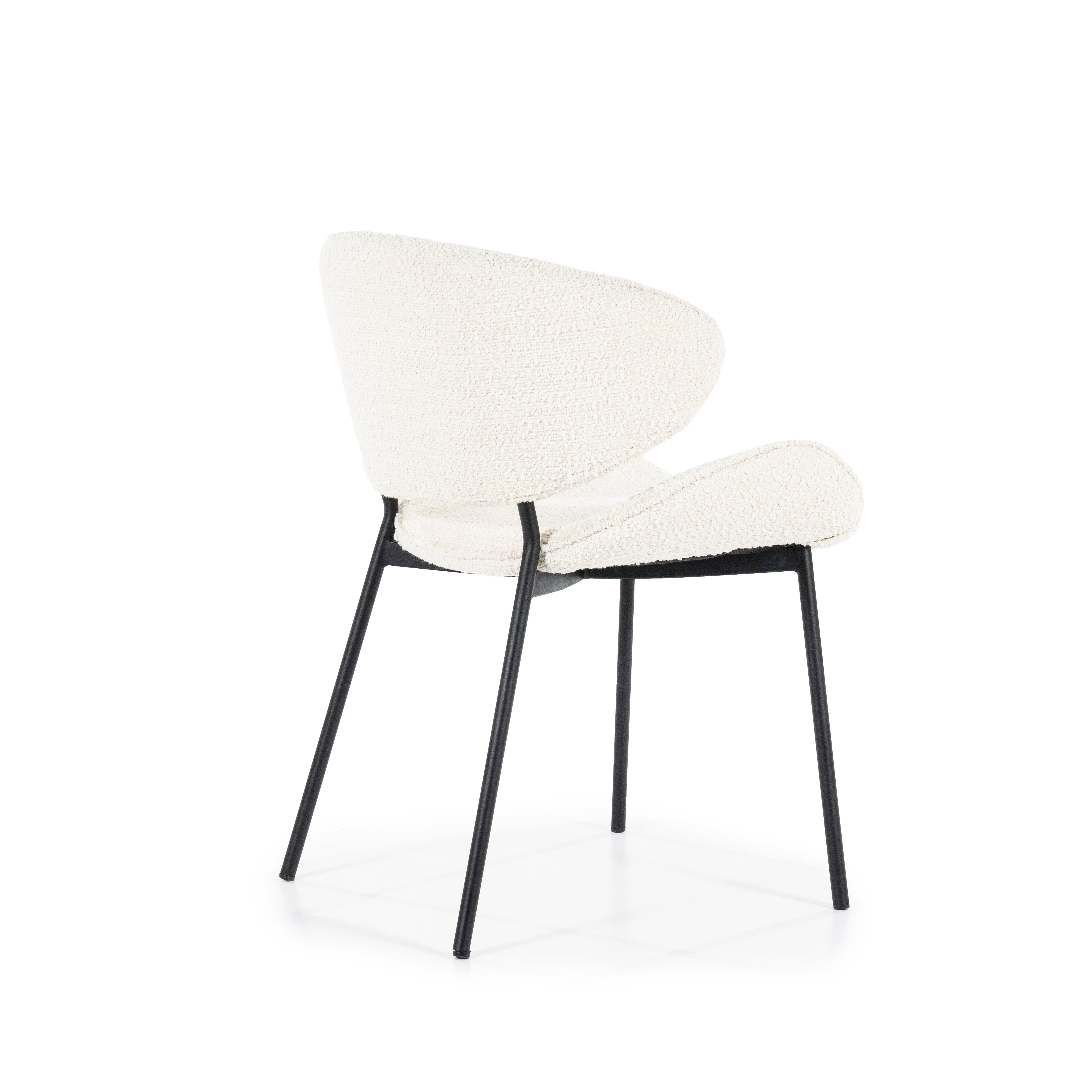 TESS Chair Cream with Black Base