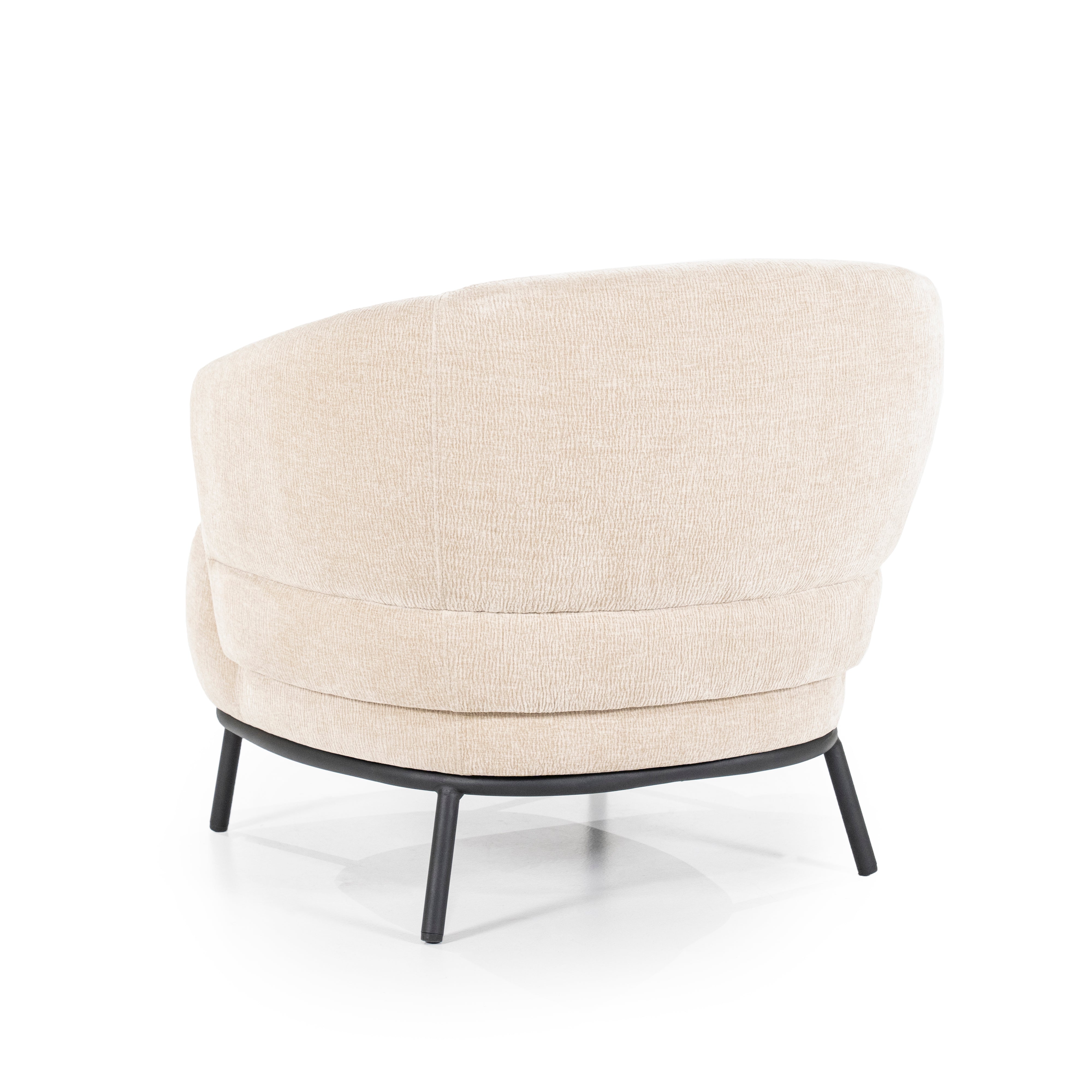 Beige fauteuil DAVID met zwarte basis