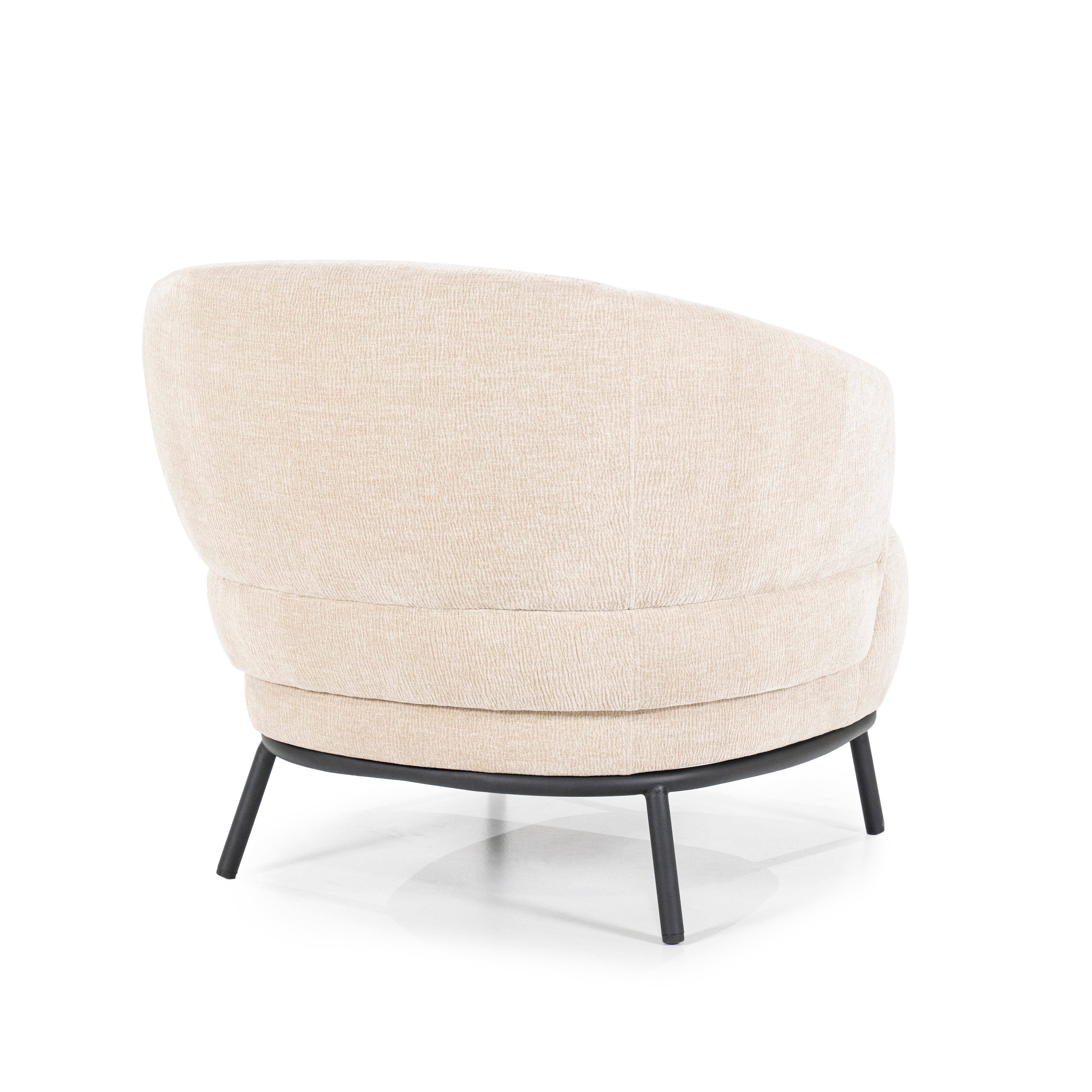 Beige fauteuil DAVID met zwarte basis