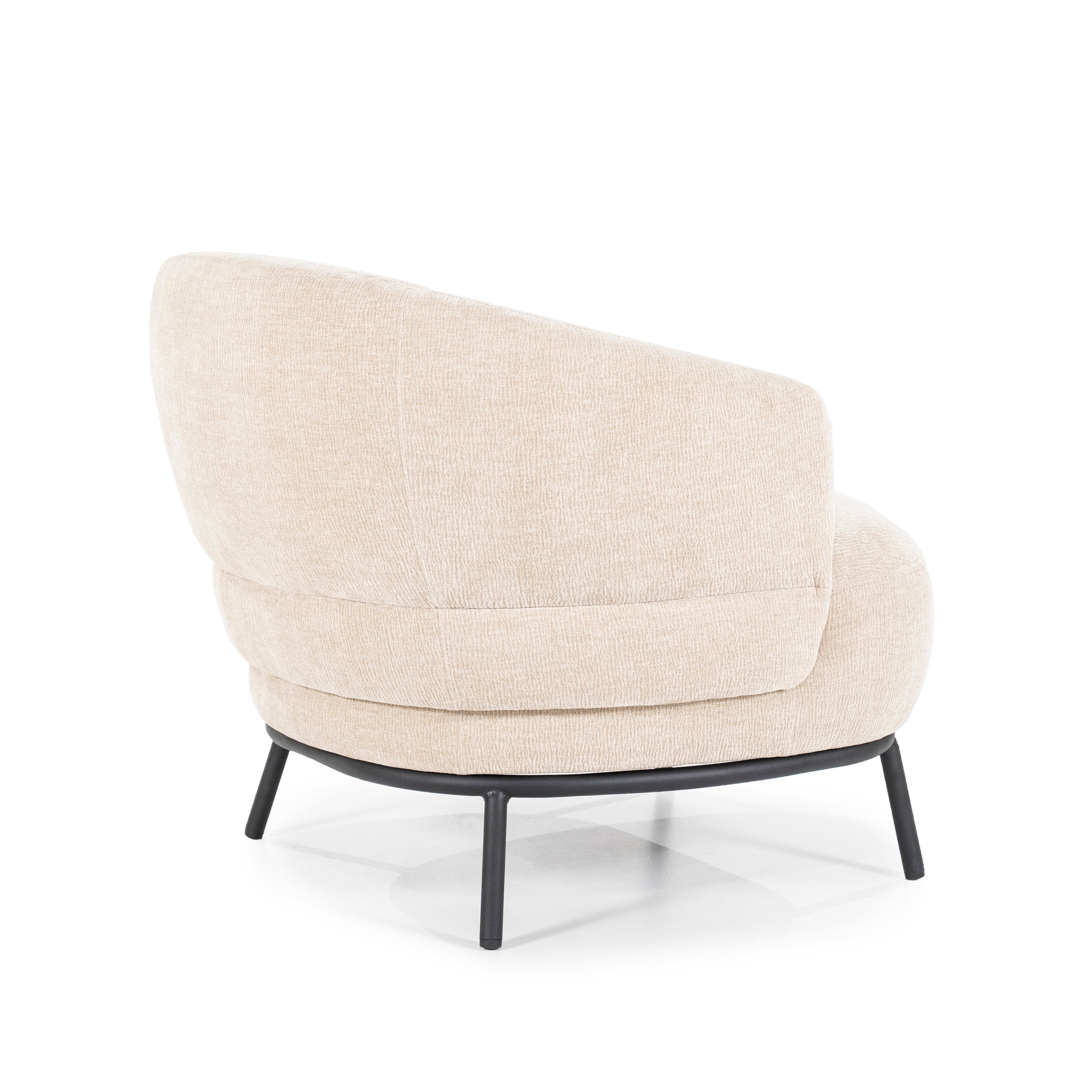 Beige fauteuil DAVID met zwarte basis
