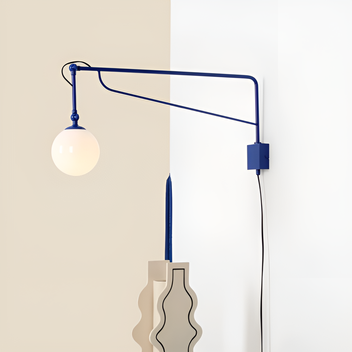 Wandlampe mit verstellbarem Arm SOHO COBALT blau