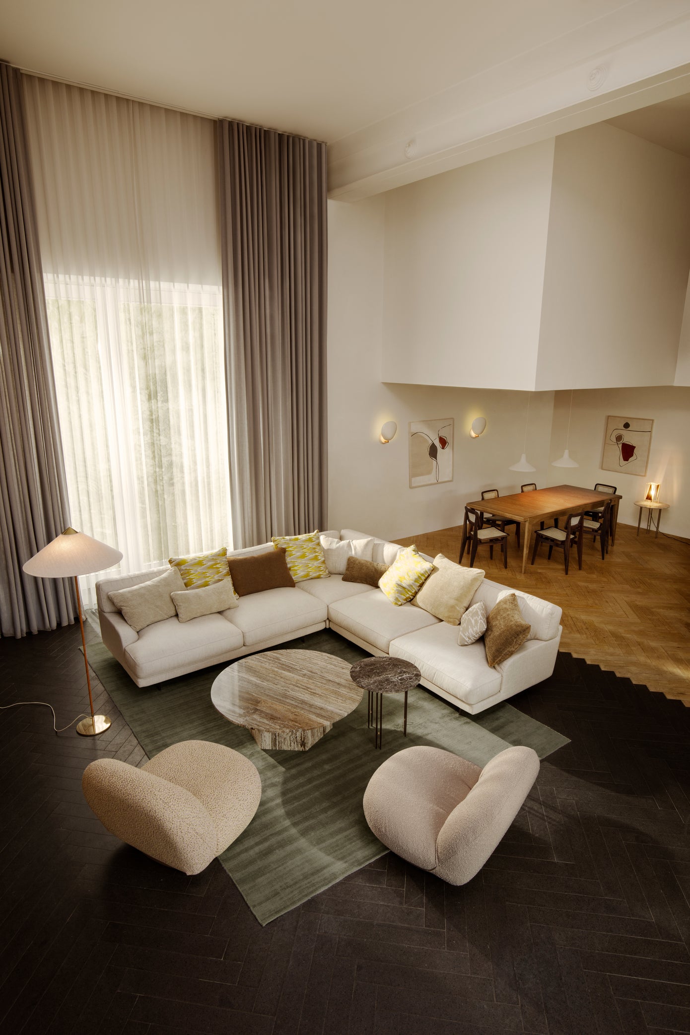 Teppich GUBI lila mit langem Flor