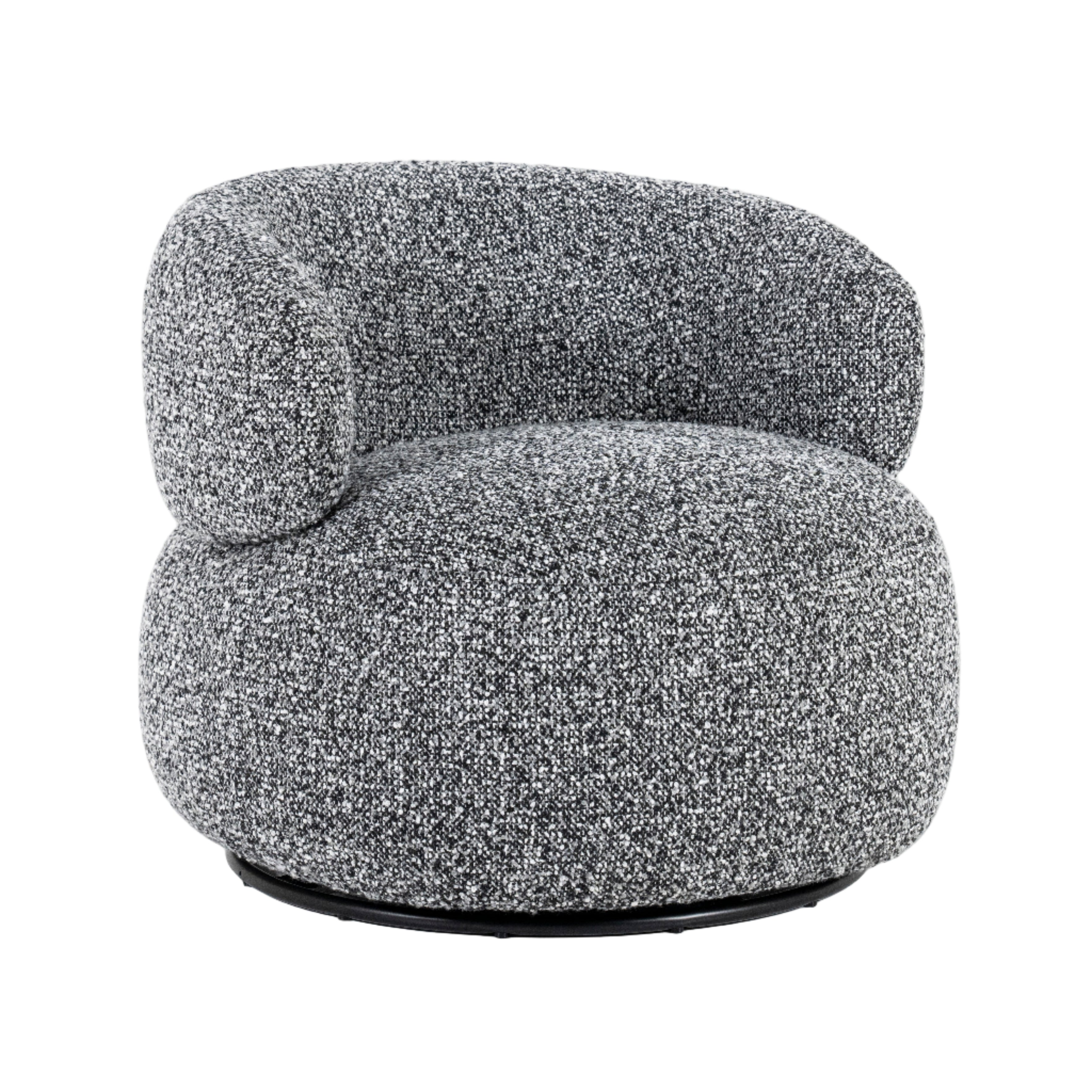 Fauteuil MAEVE zwart-wit gemêleerd