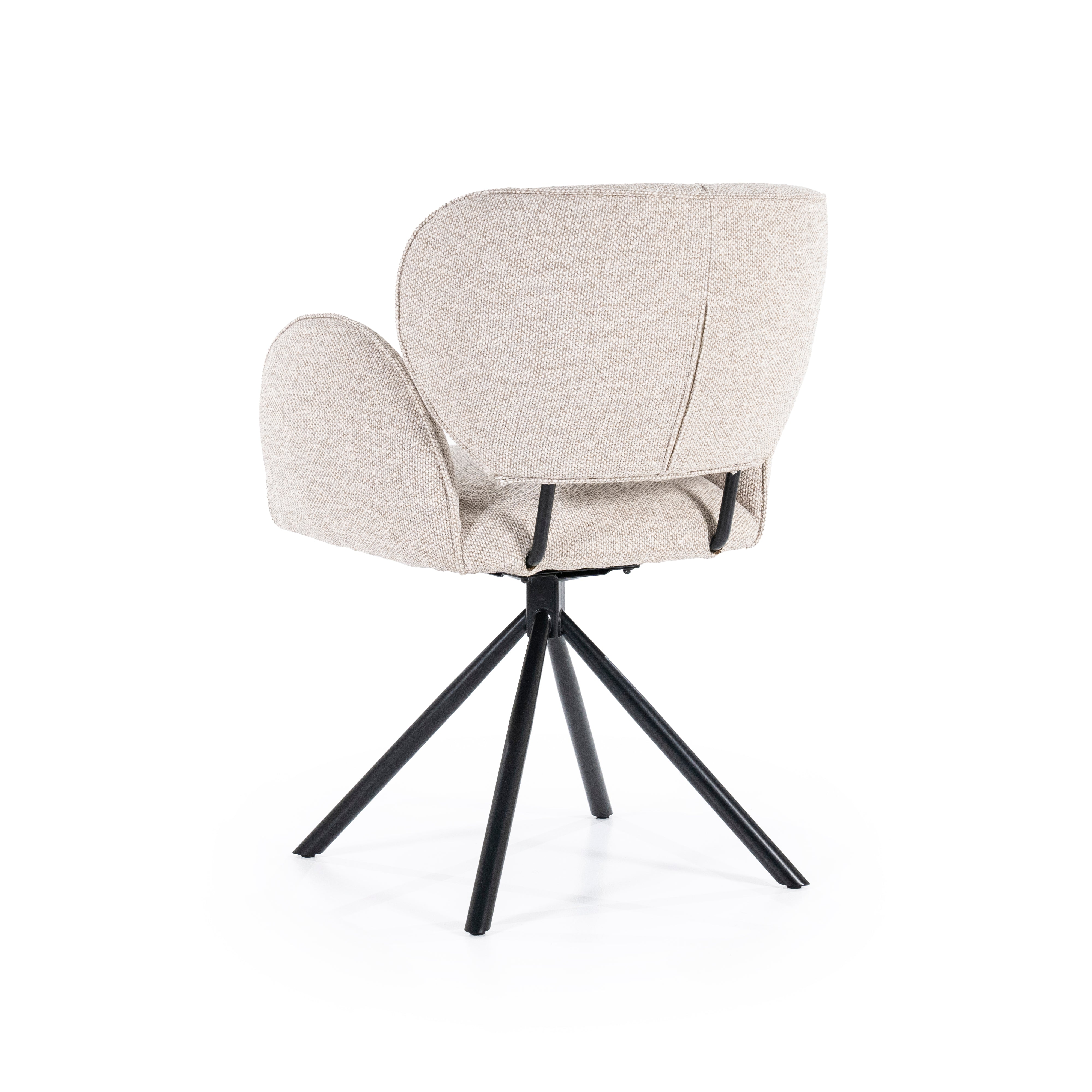 ROSALIN Chair Beige with Black Base