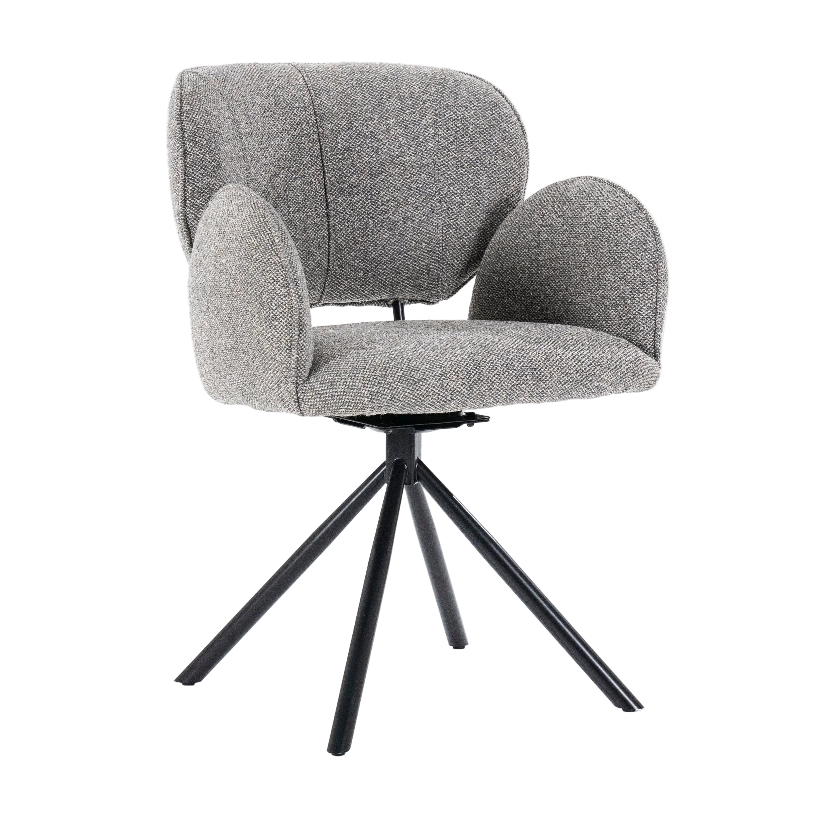 ROSALIN Chair Gray with Black Base