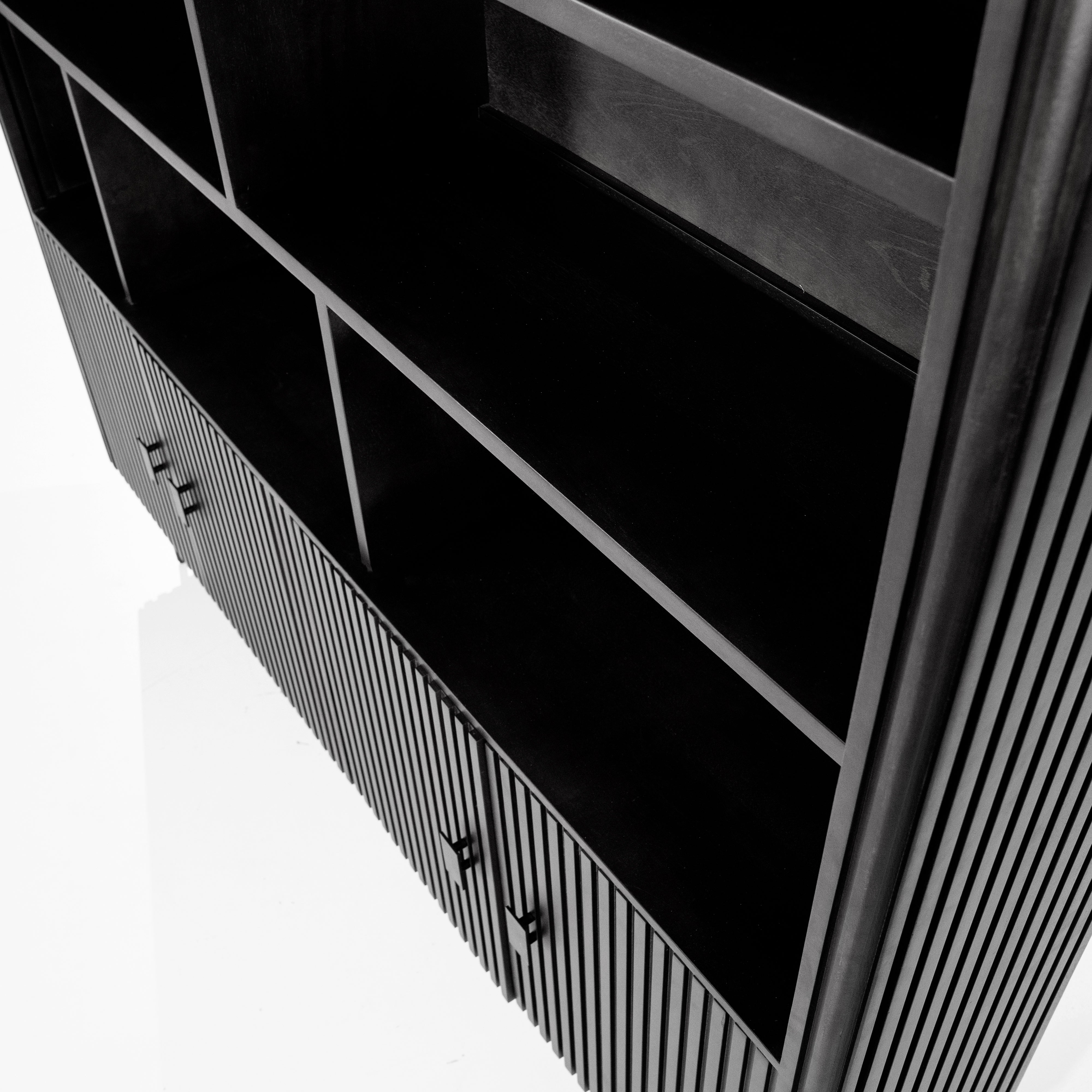 Regaal REMI zwart mango hout