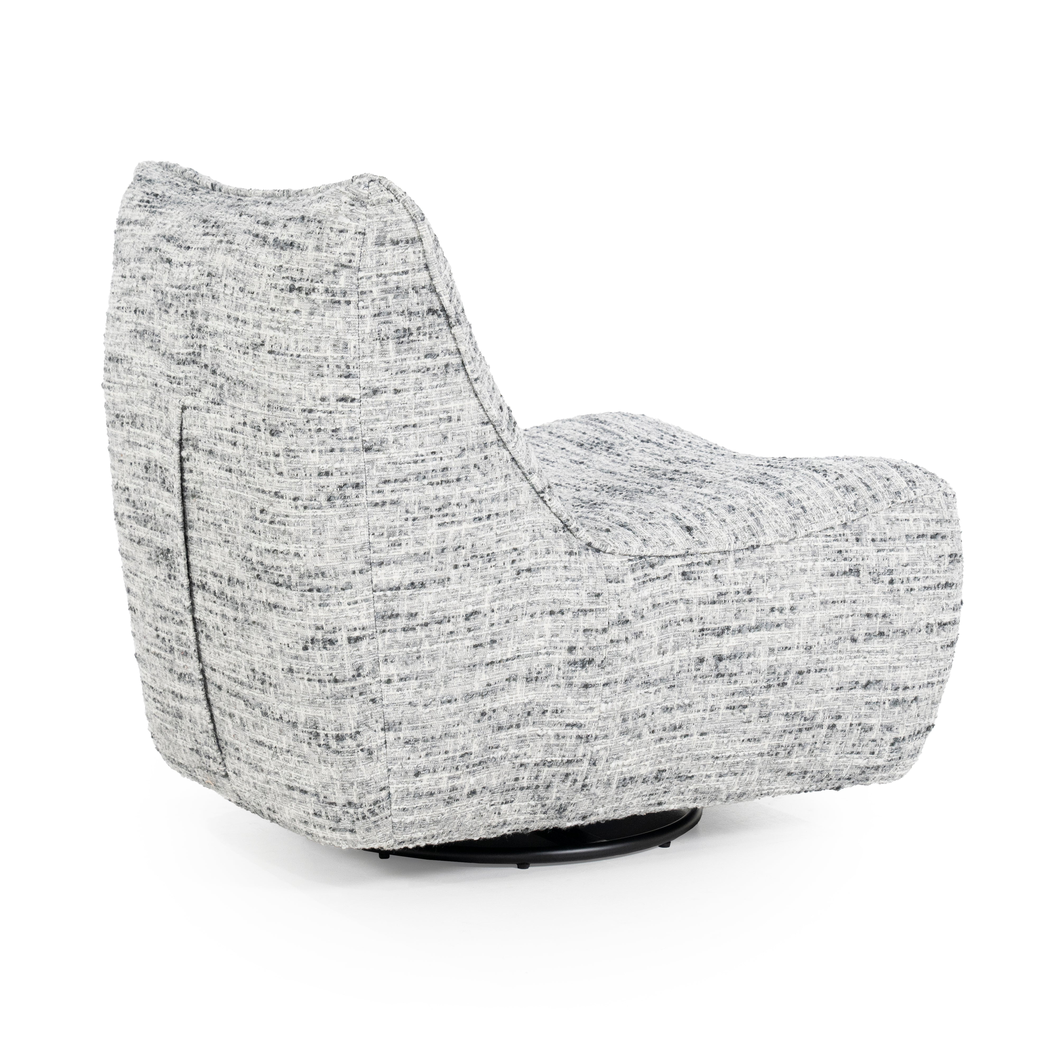 LOYS swivel armchair gray mélange