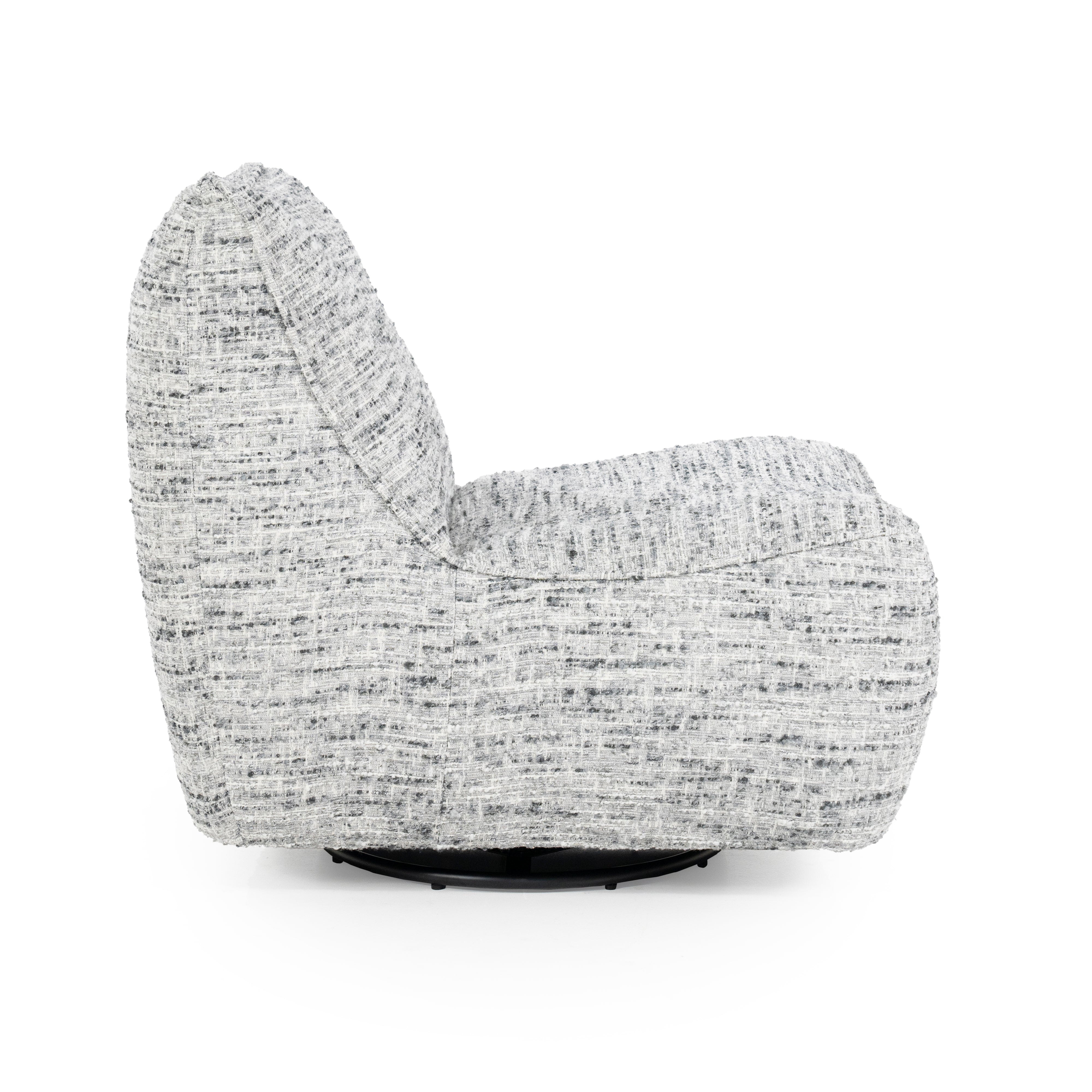 LOYS swivel armchair gray mélange