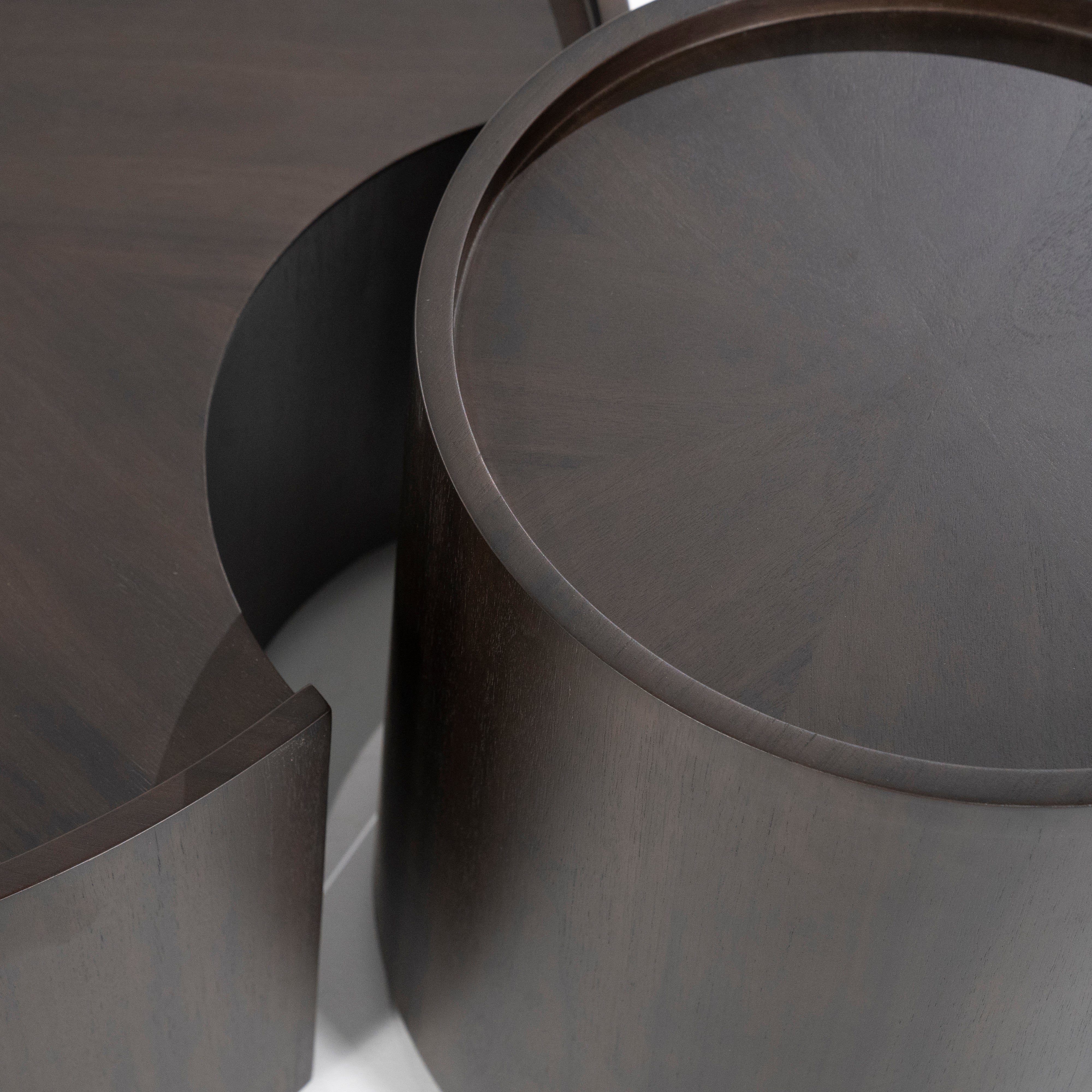 Kaffeetisch-Set MAX Nussfurnier