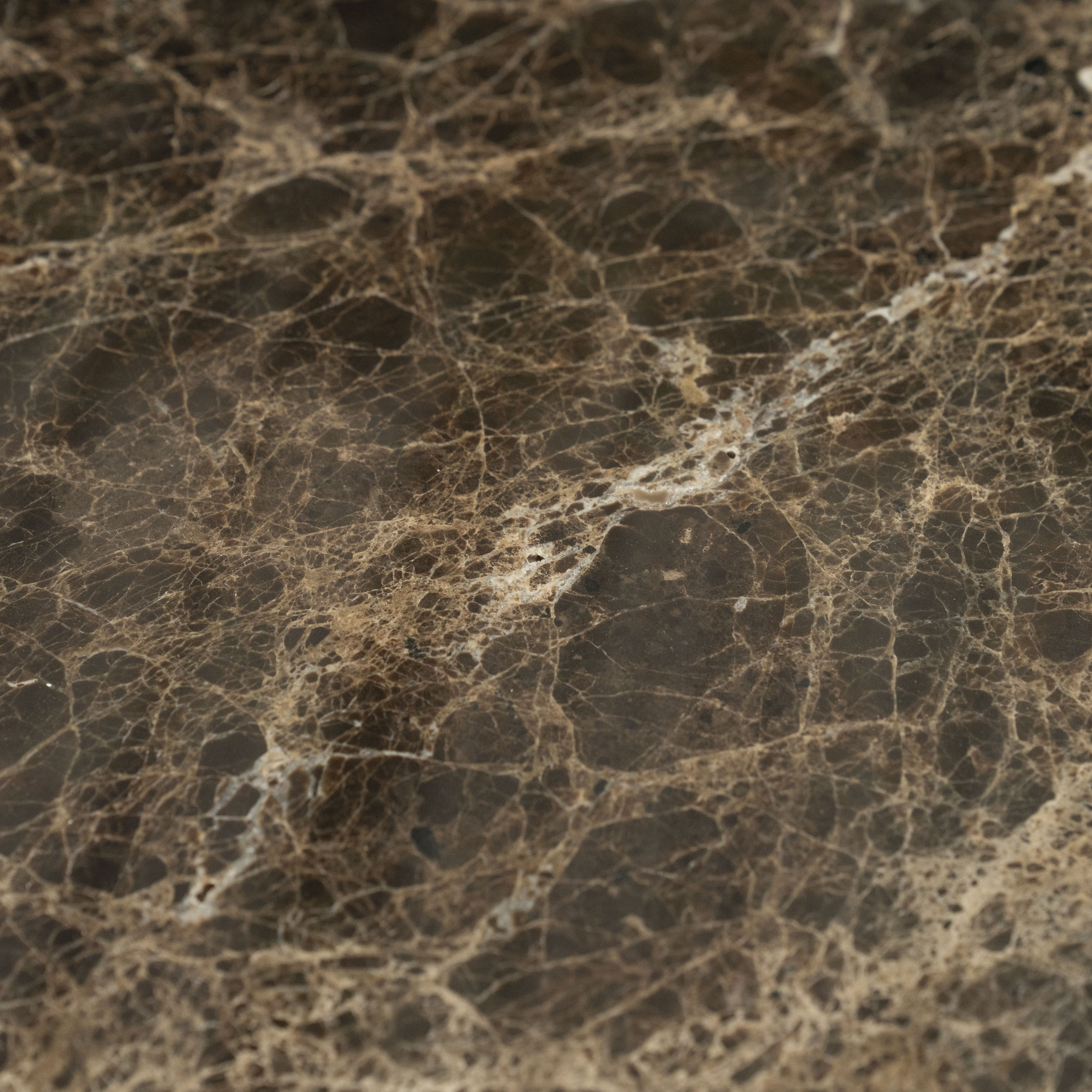 Zijtafel LANDO donkerbruin marmer met houten basis