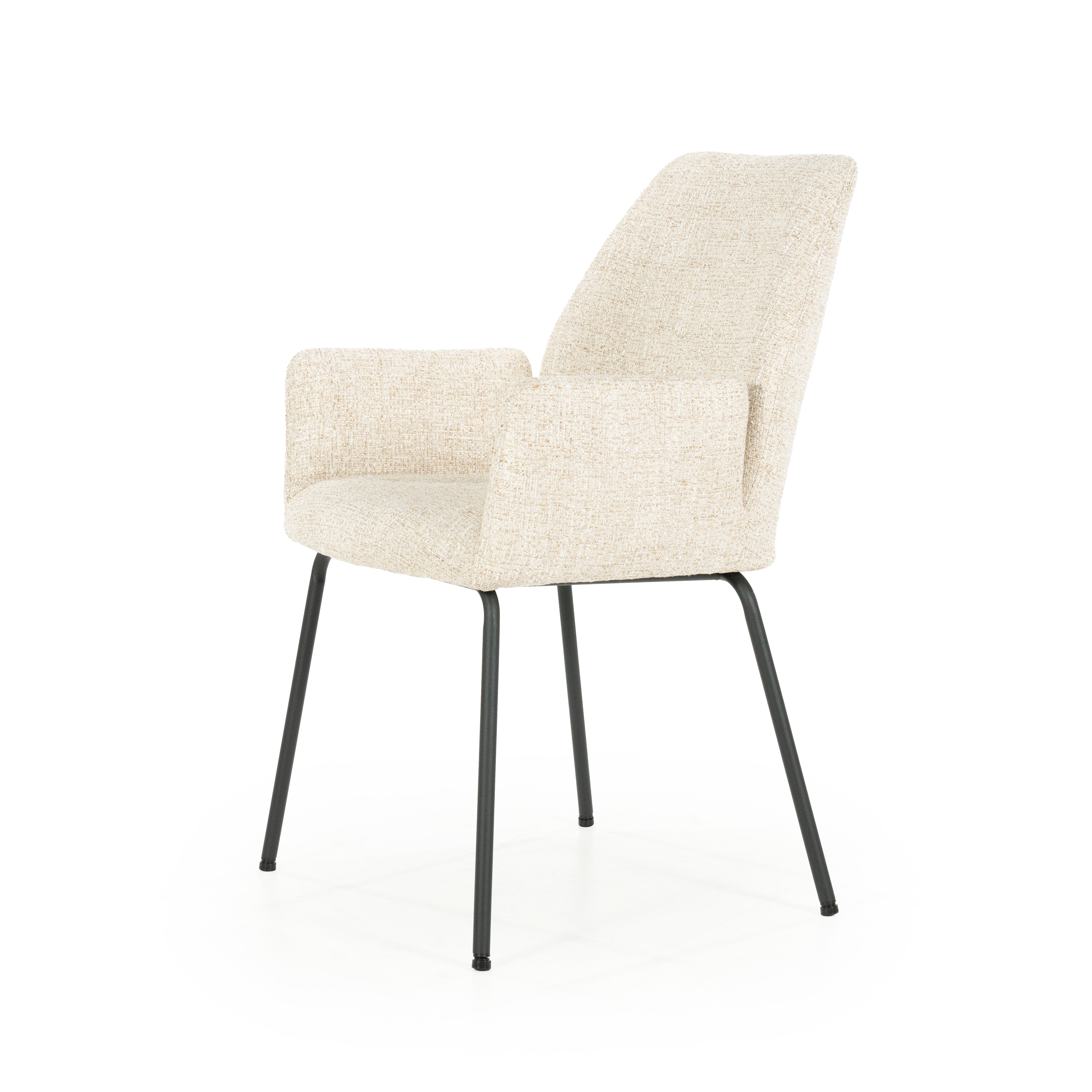 Stoel INDY crème met zwarte basis