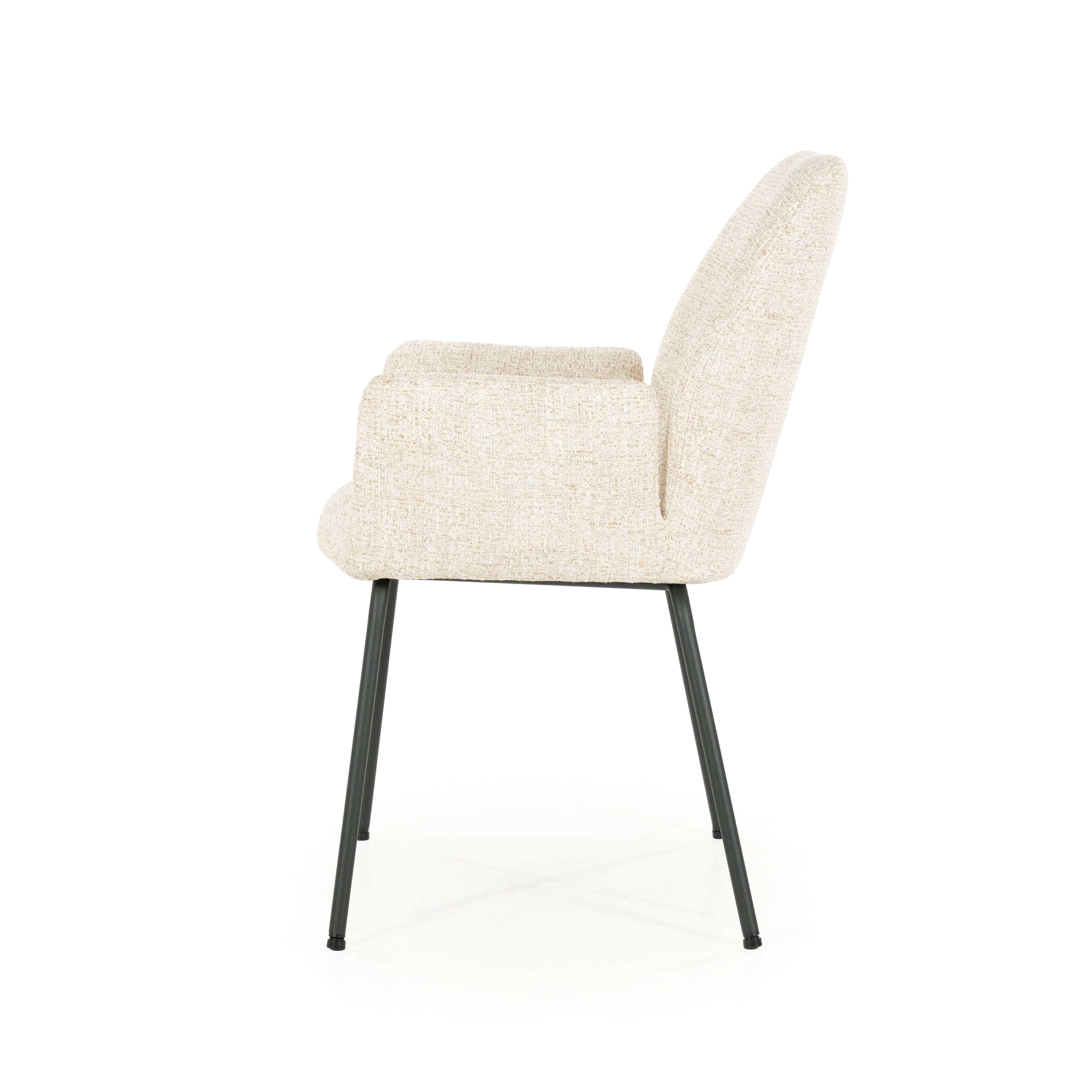 Stoel INDY crème met zwarte basis