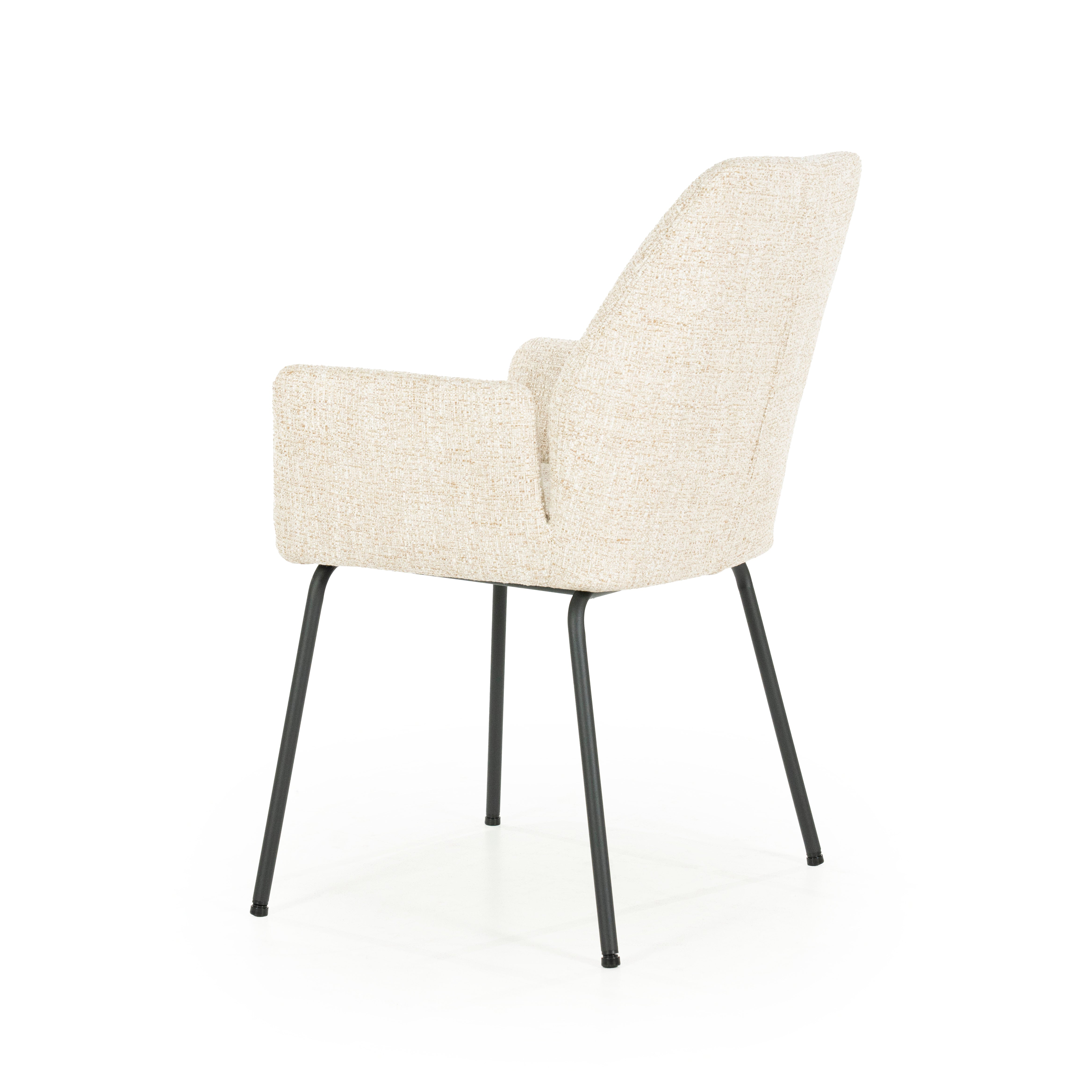 Stoel INDY crème met zwarte basis