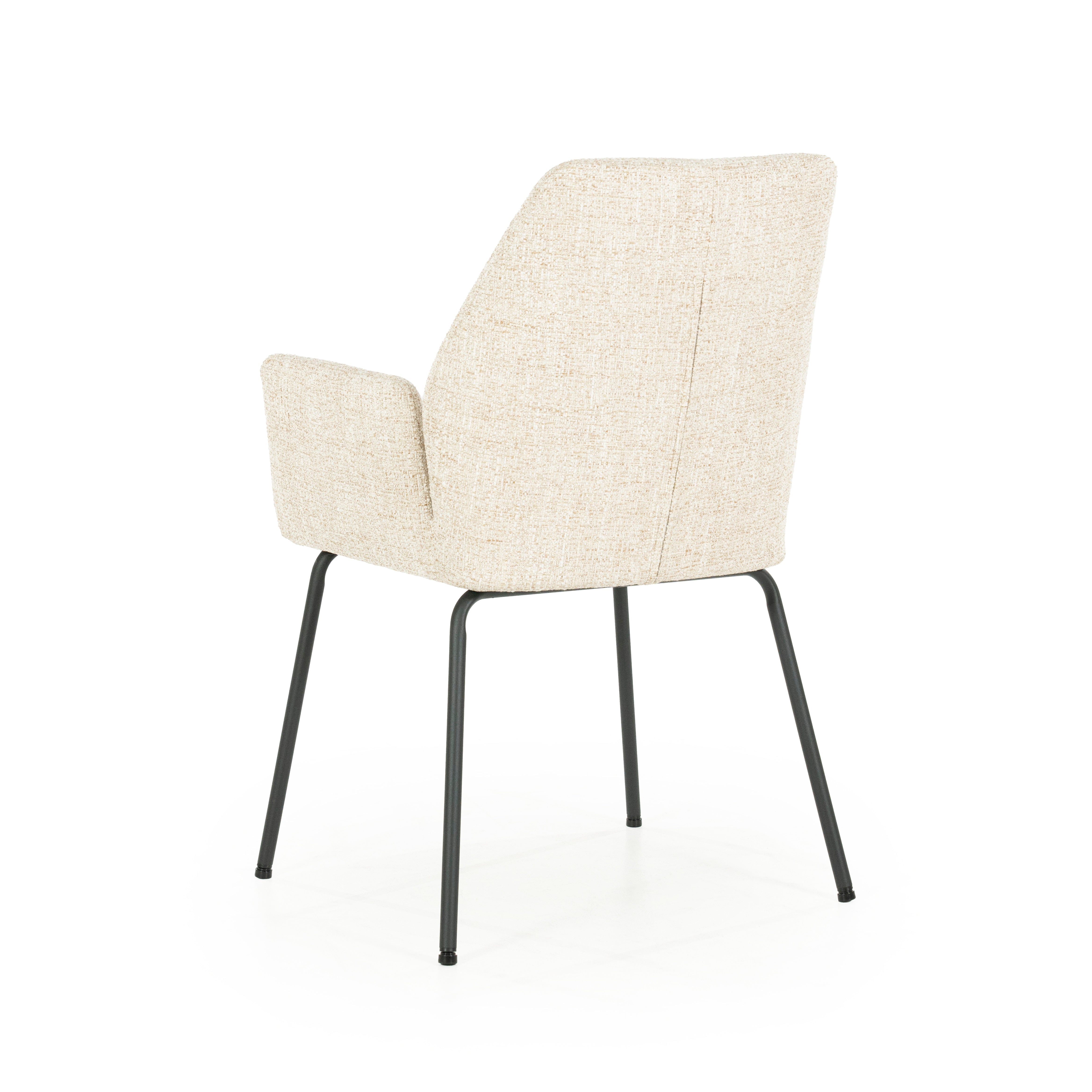 Stoel INDY crème met zwarte basis