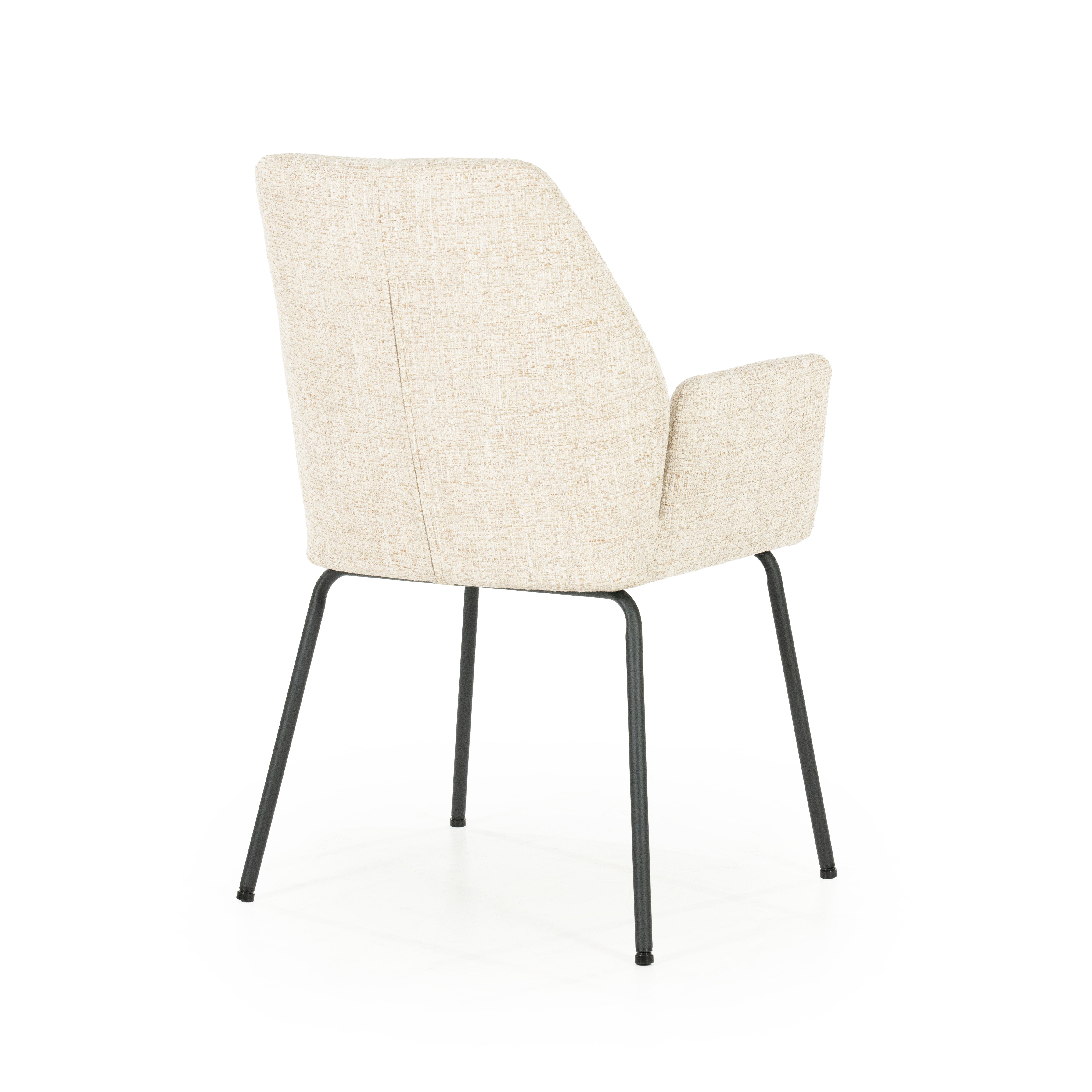 Stoel INDY crème met zwarte basis