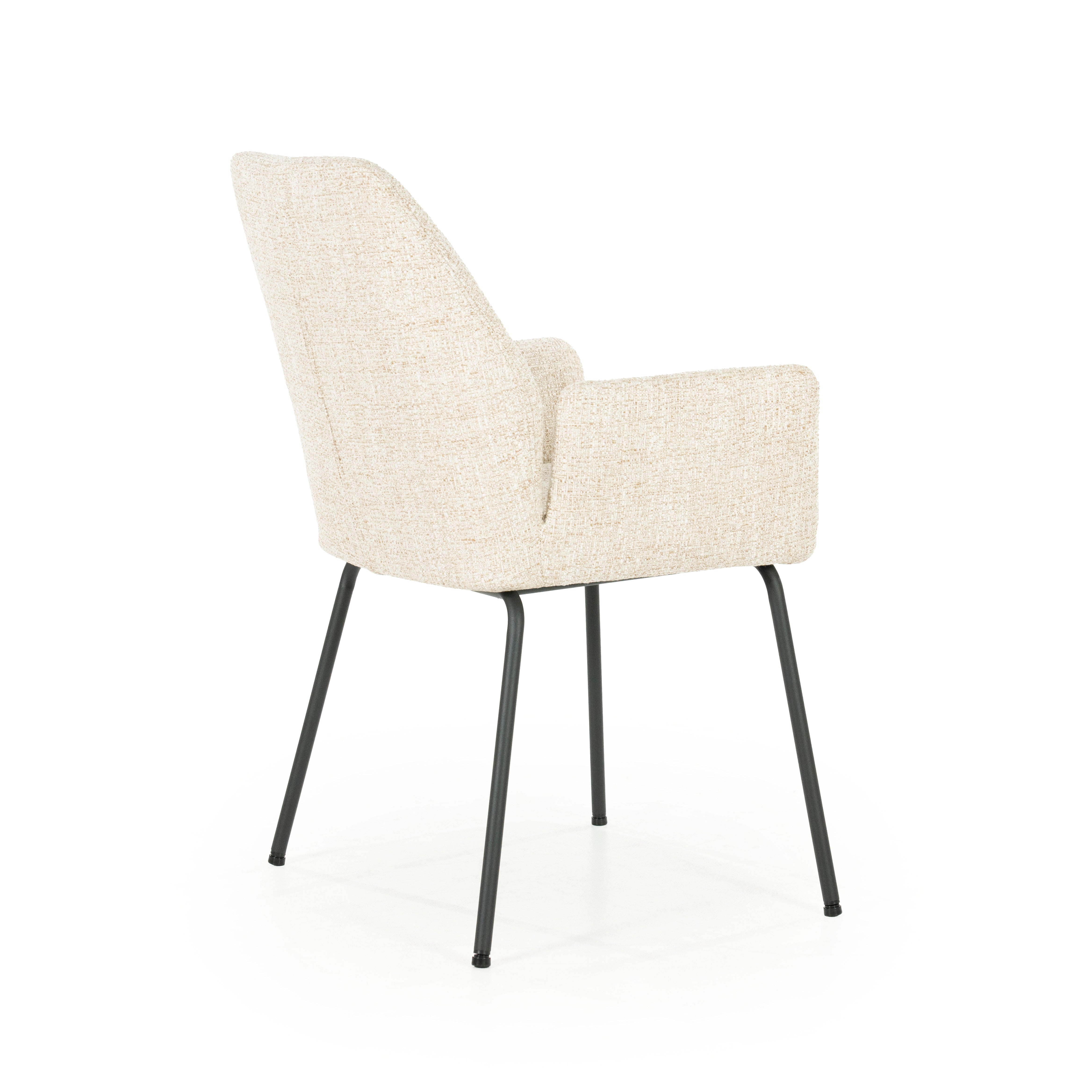 Stoel INDY crème met zwarte basis