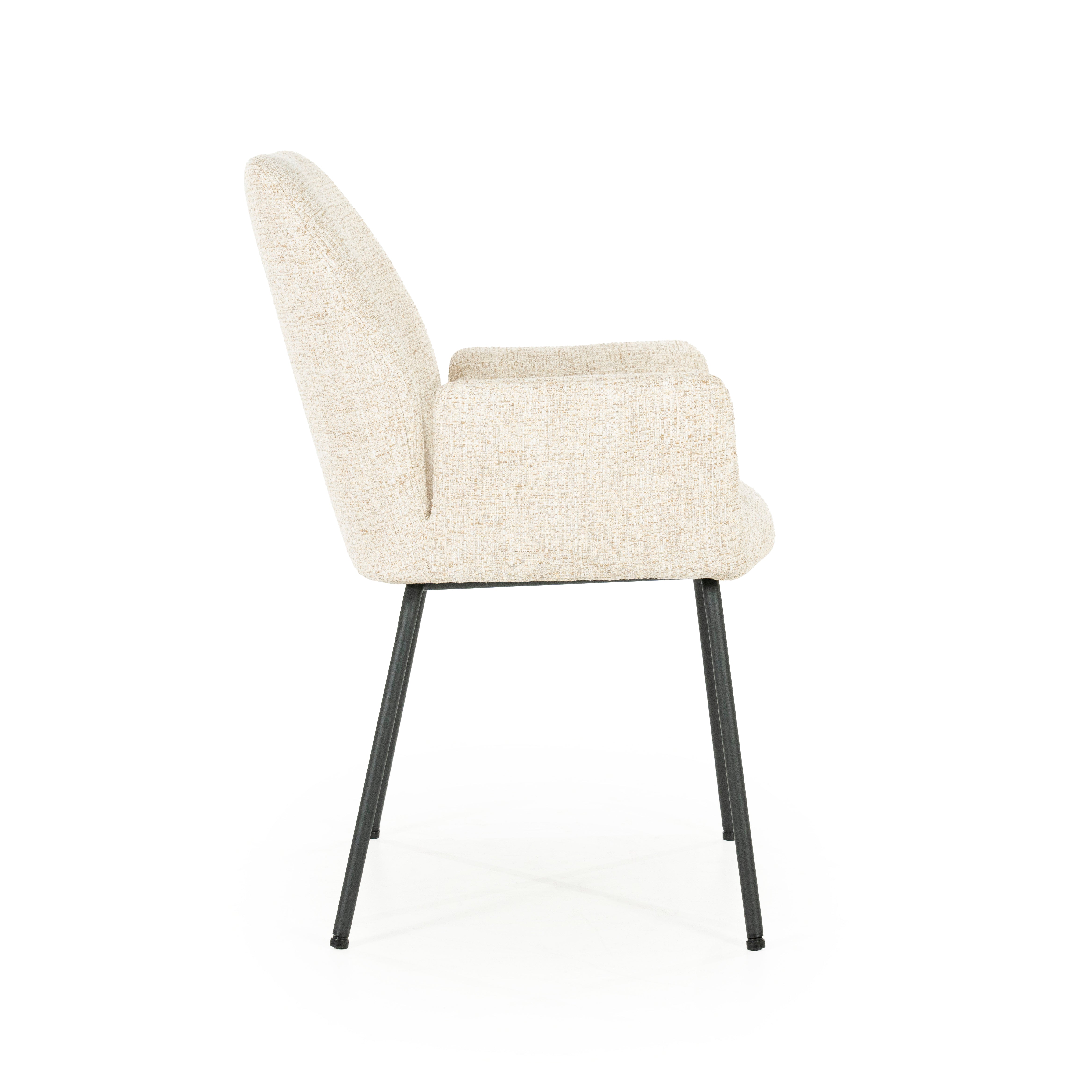 Stoel INDY crème met zwarte basis