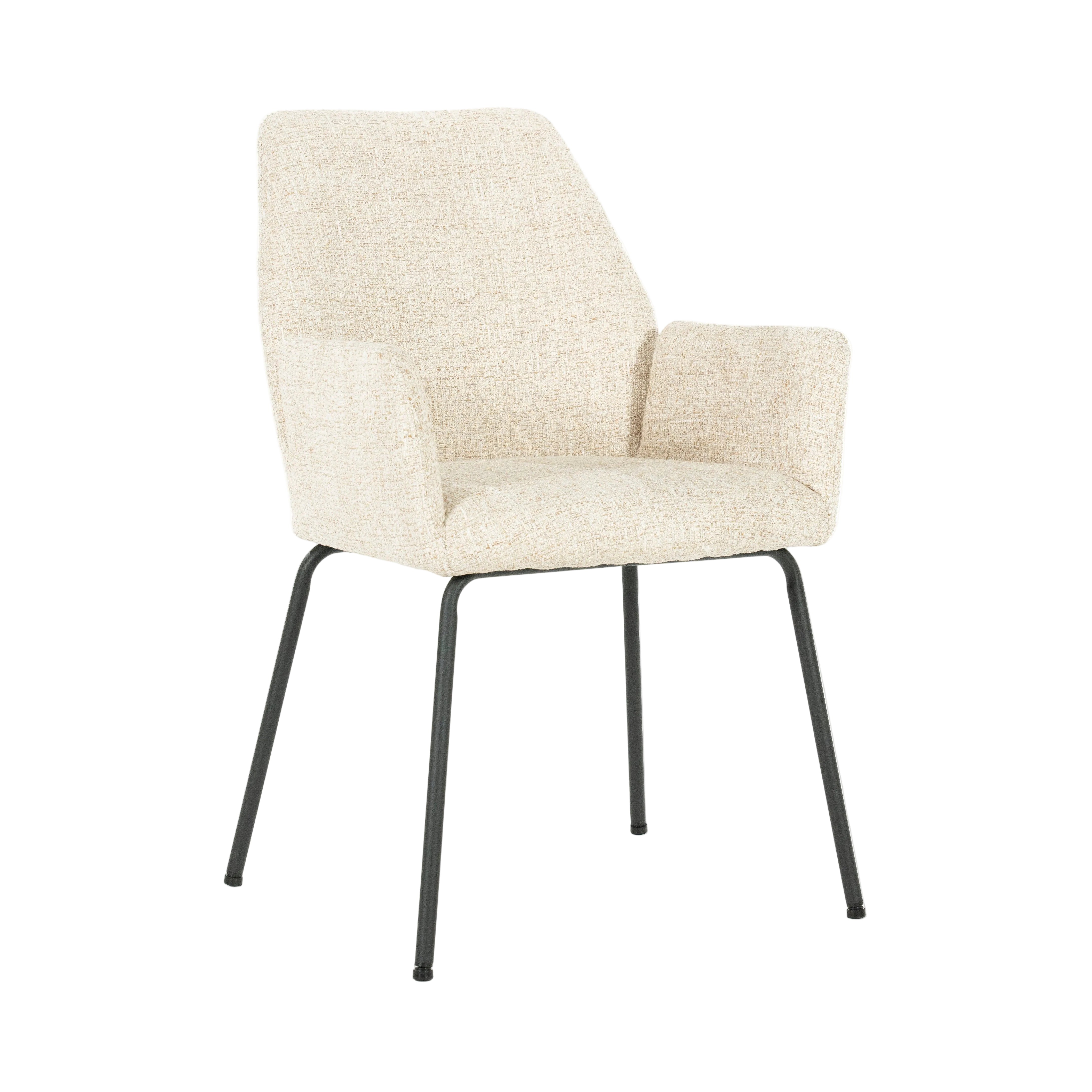 Stoel INDY crème met zwarte basis