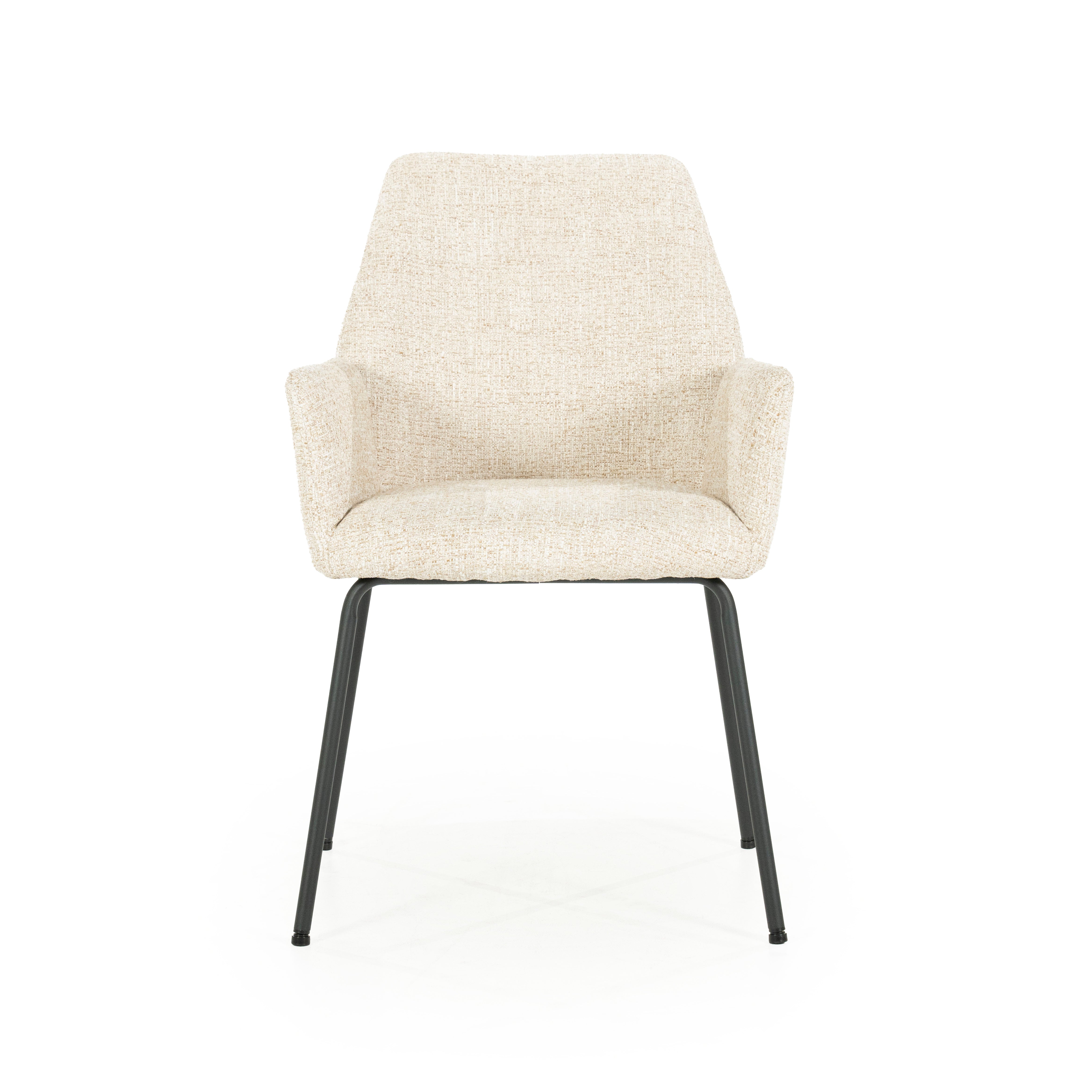 Stoel INDY crème met zwarte basis