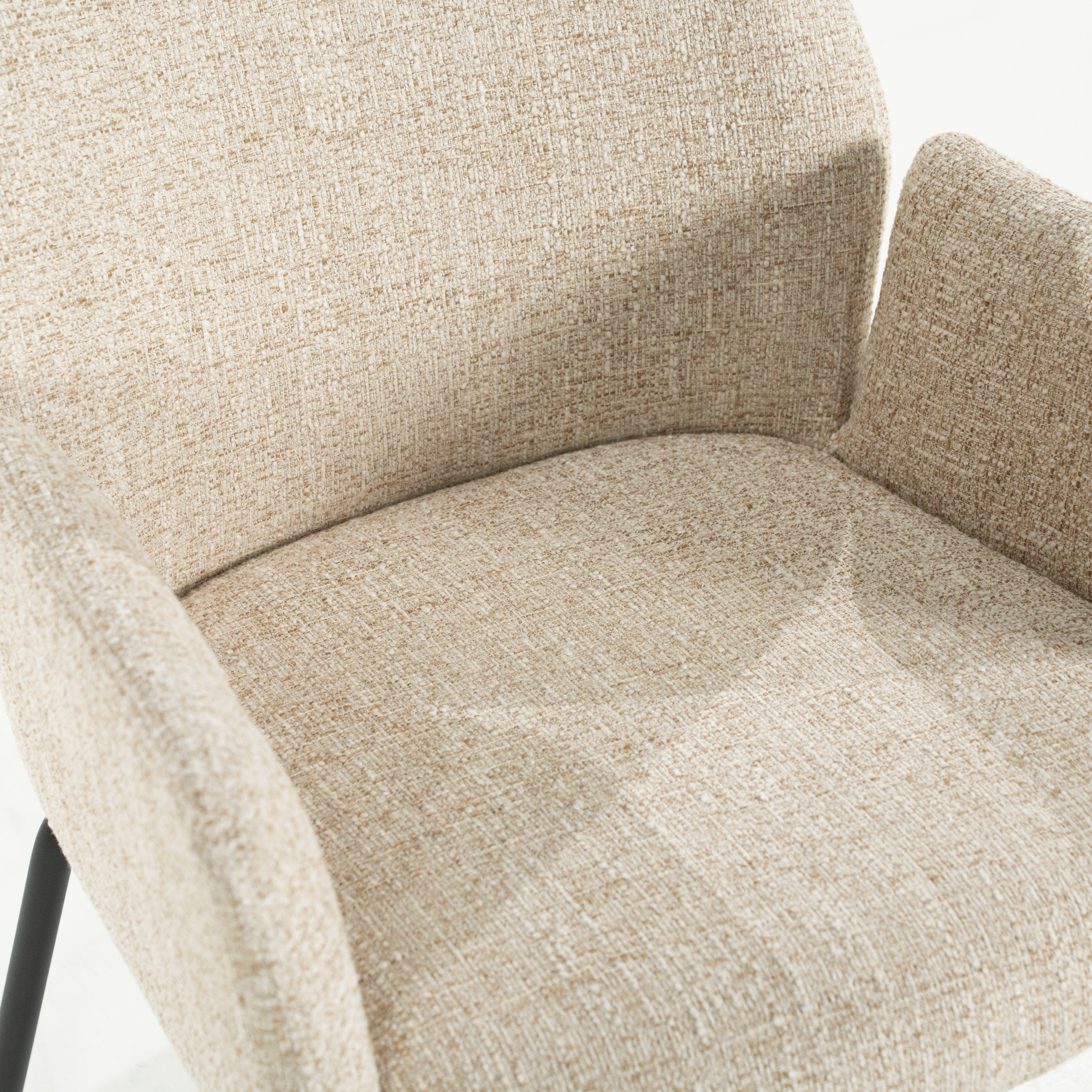 Stoel INDY crème met zwarte basis