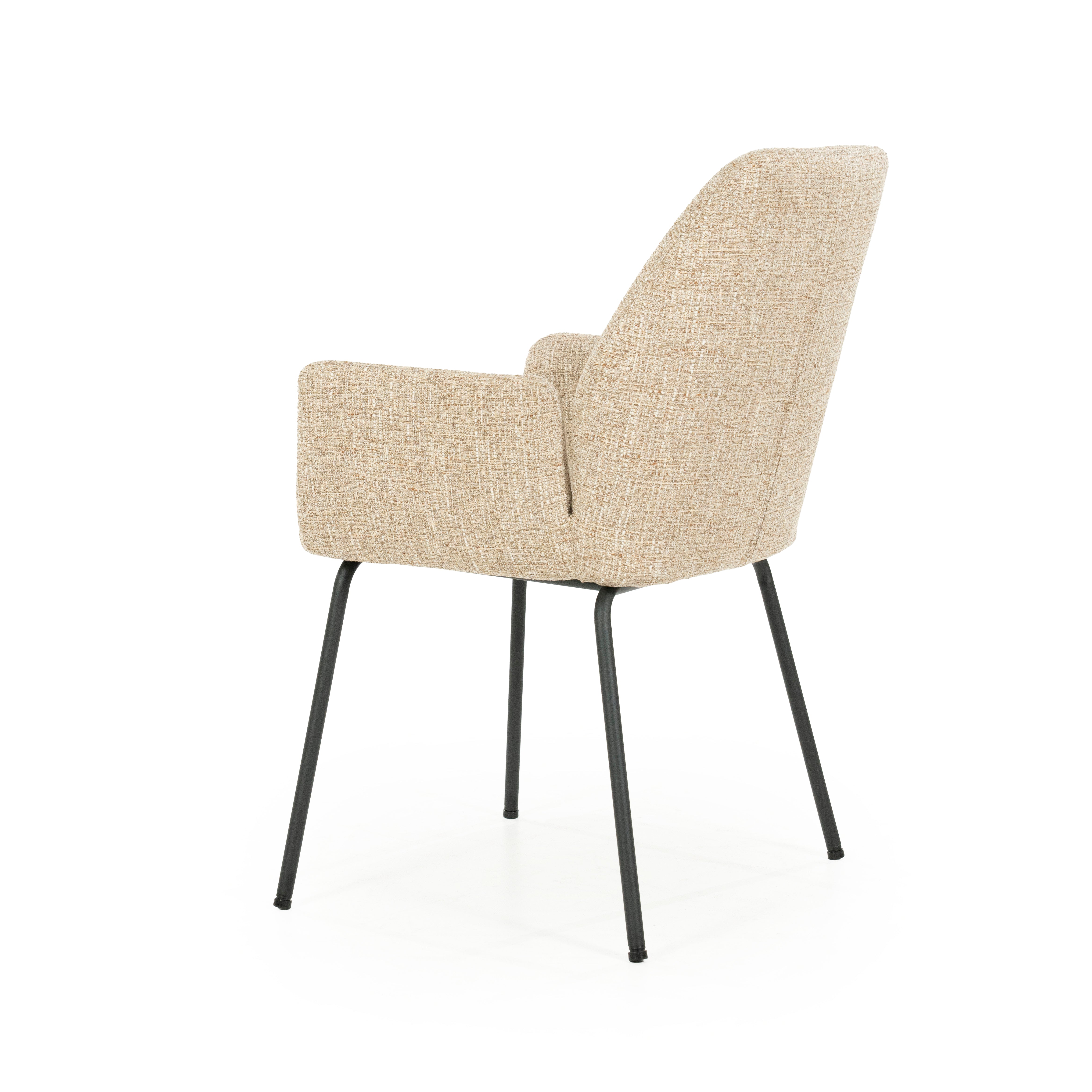 INDY taupe chair with black base