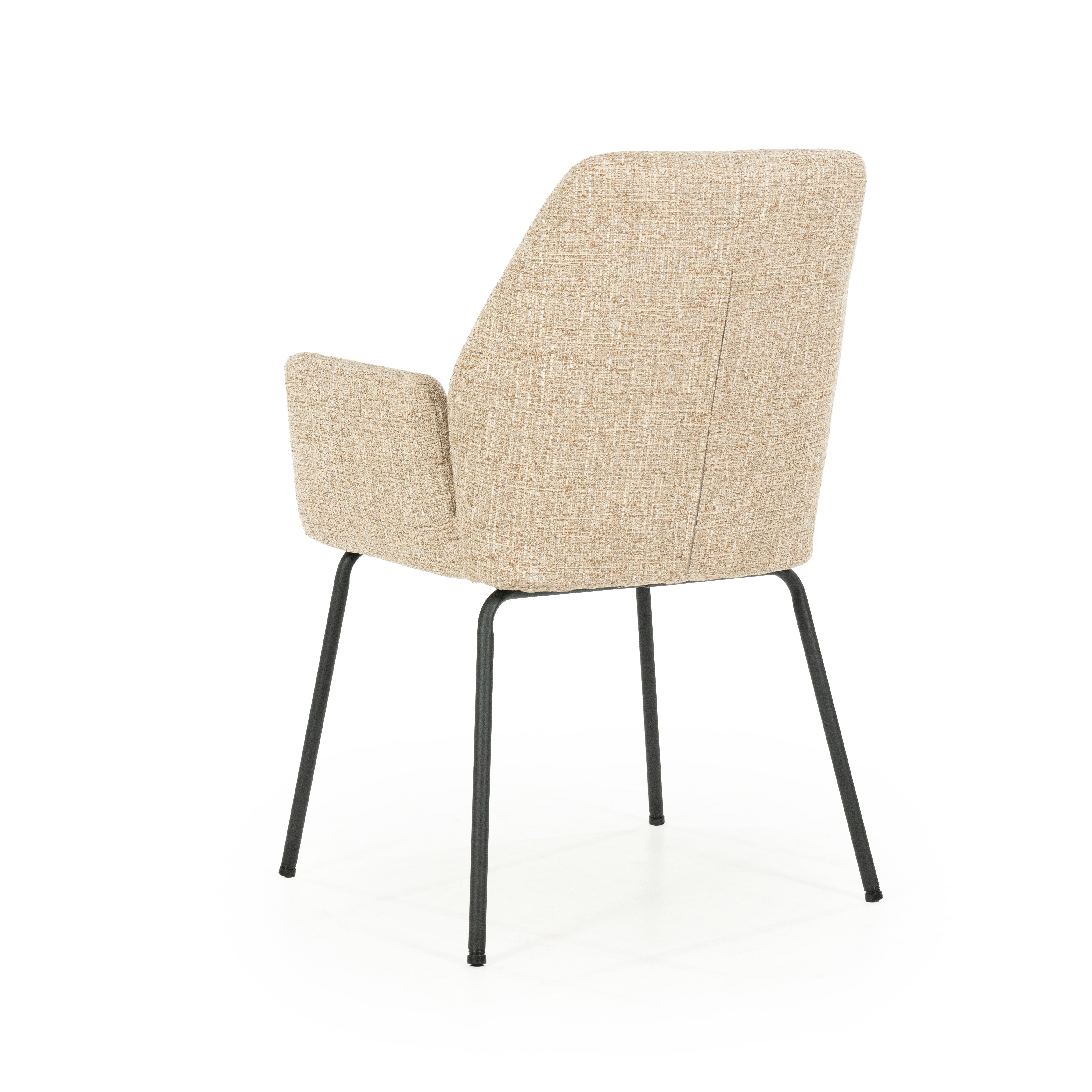 INDY taupe chair with black base
