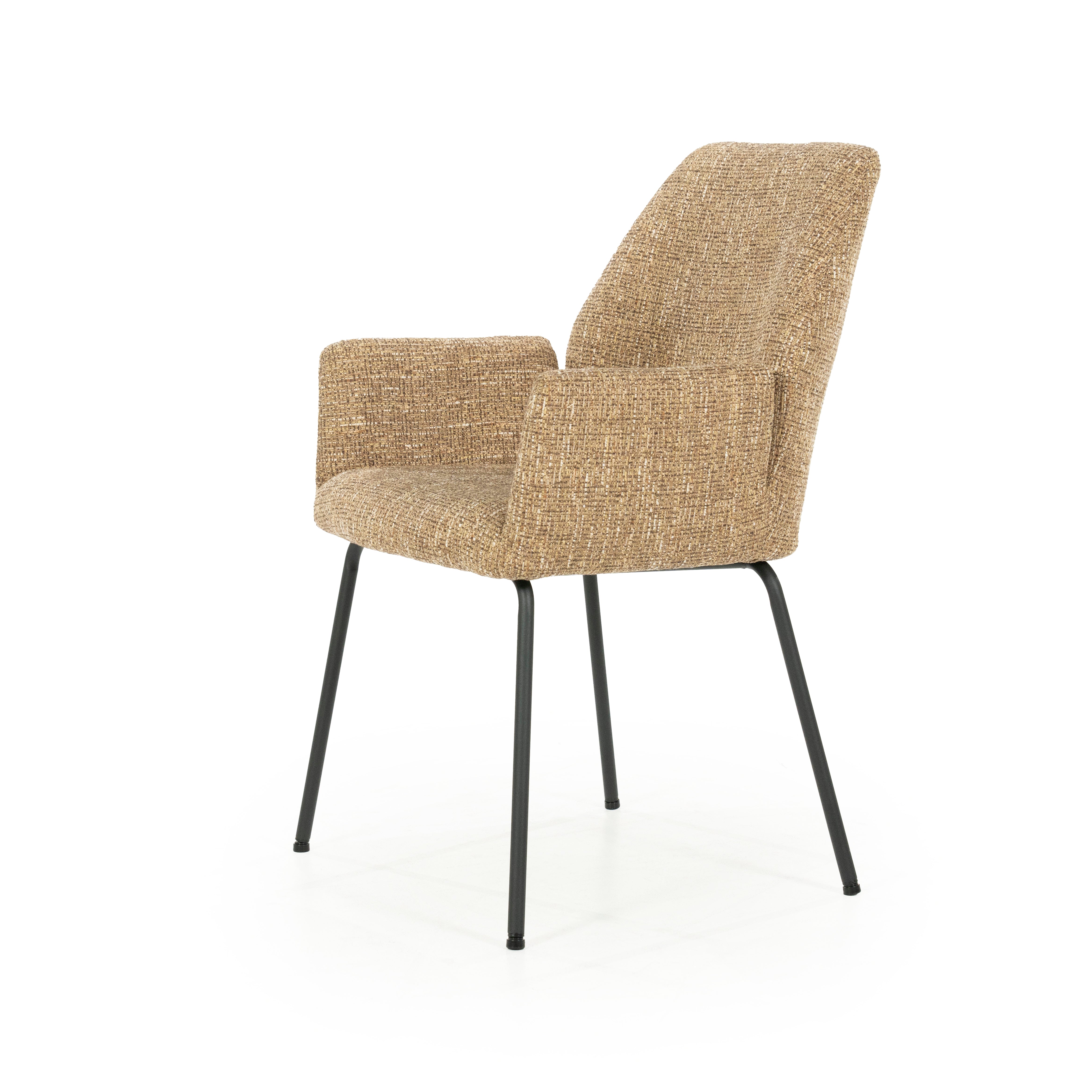 Stoel INDY mosterdgeel met zwarte basis