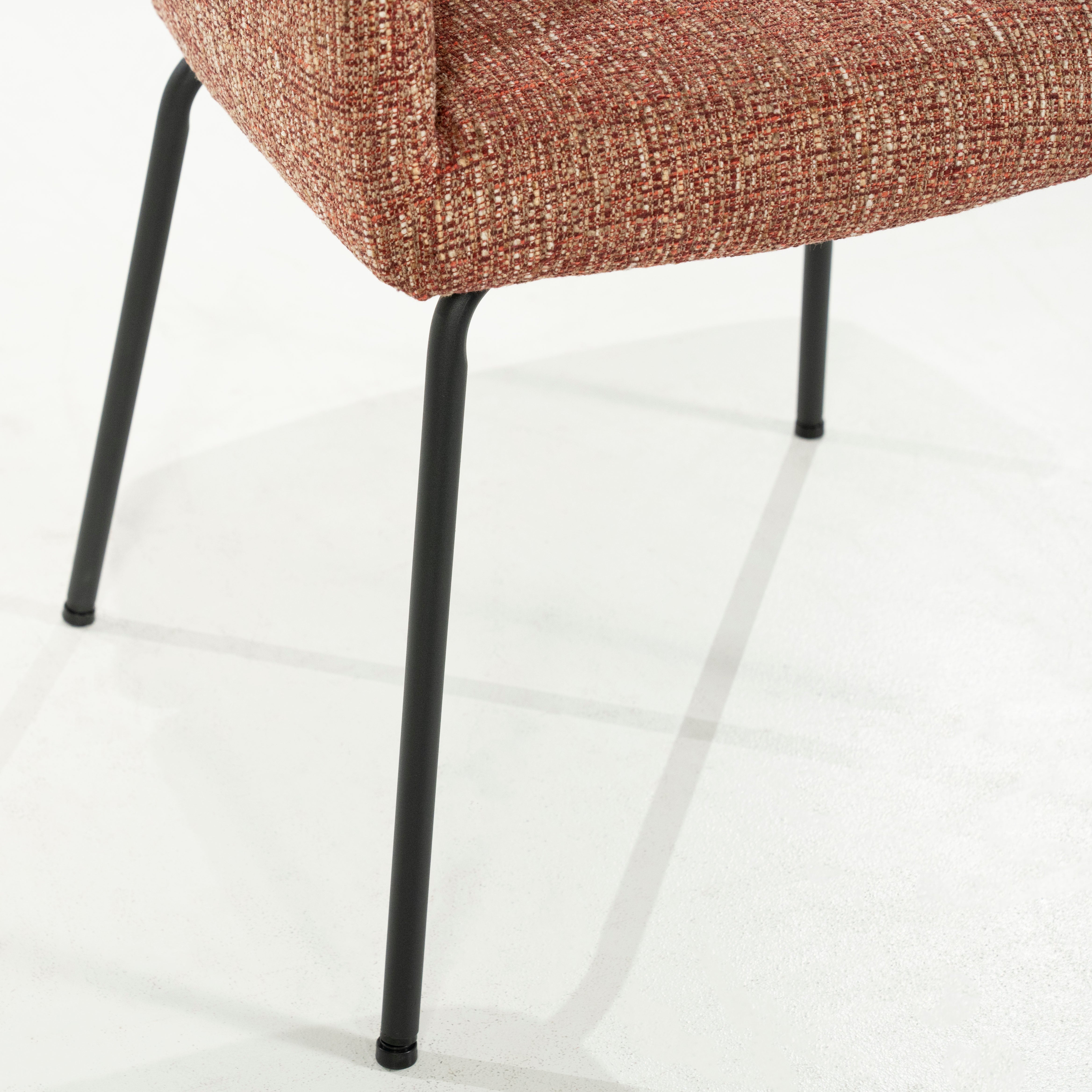 INDY chair terracotta with black base