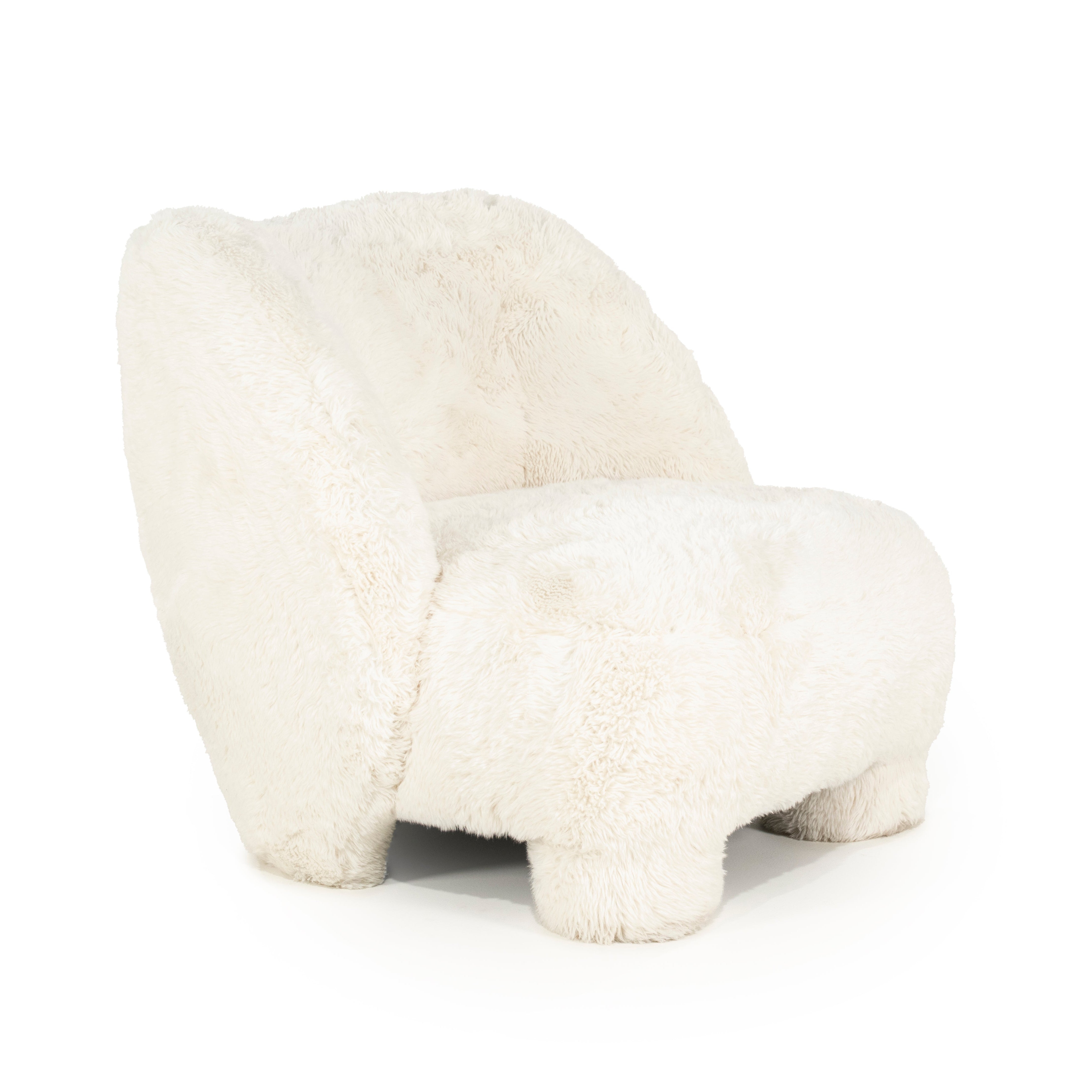 Fauteuil SAMSON met crème vacht