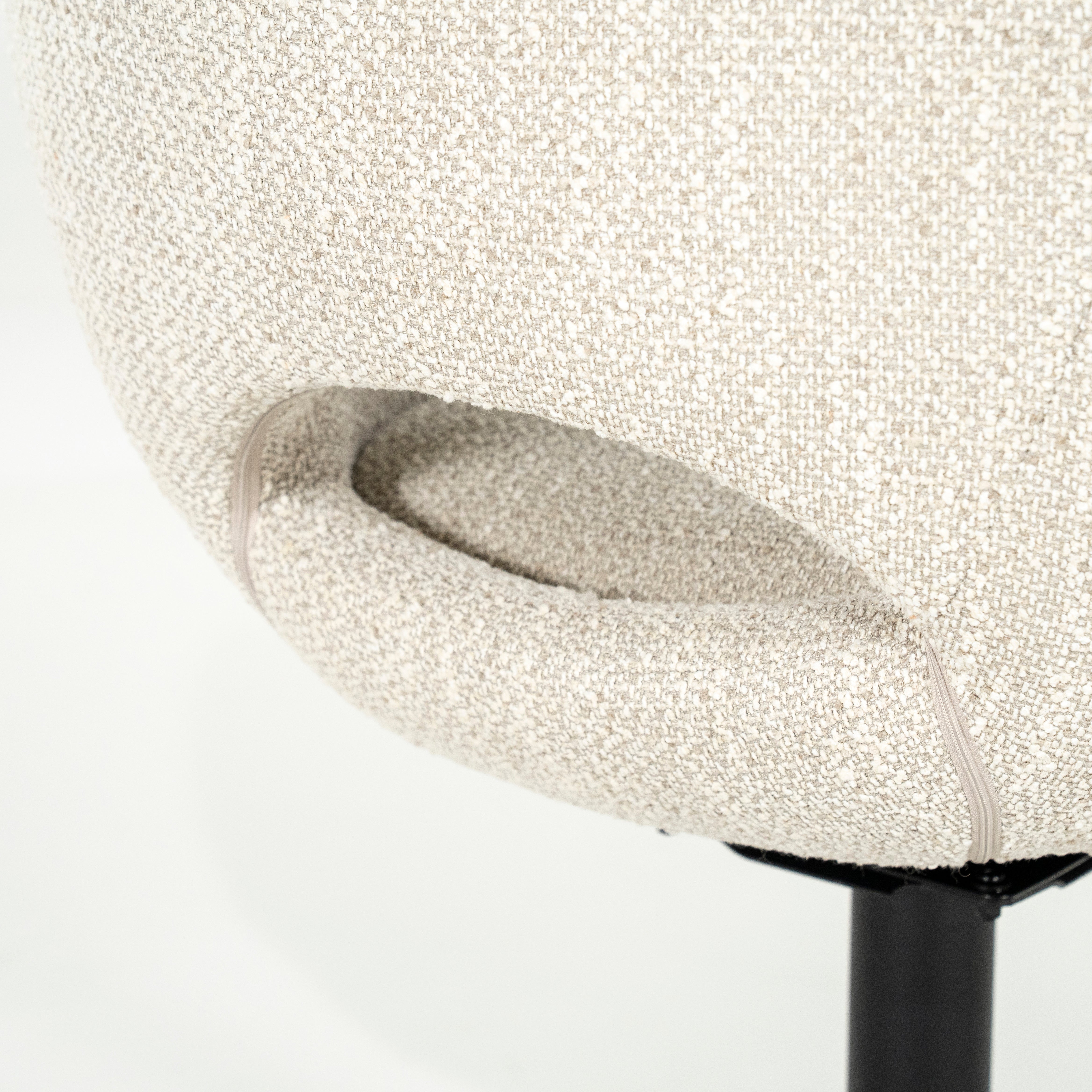 Draaistoel NOL beige met zwarte basis