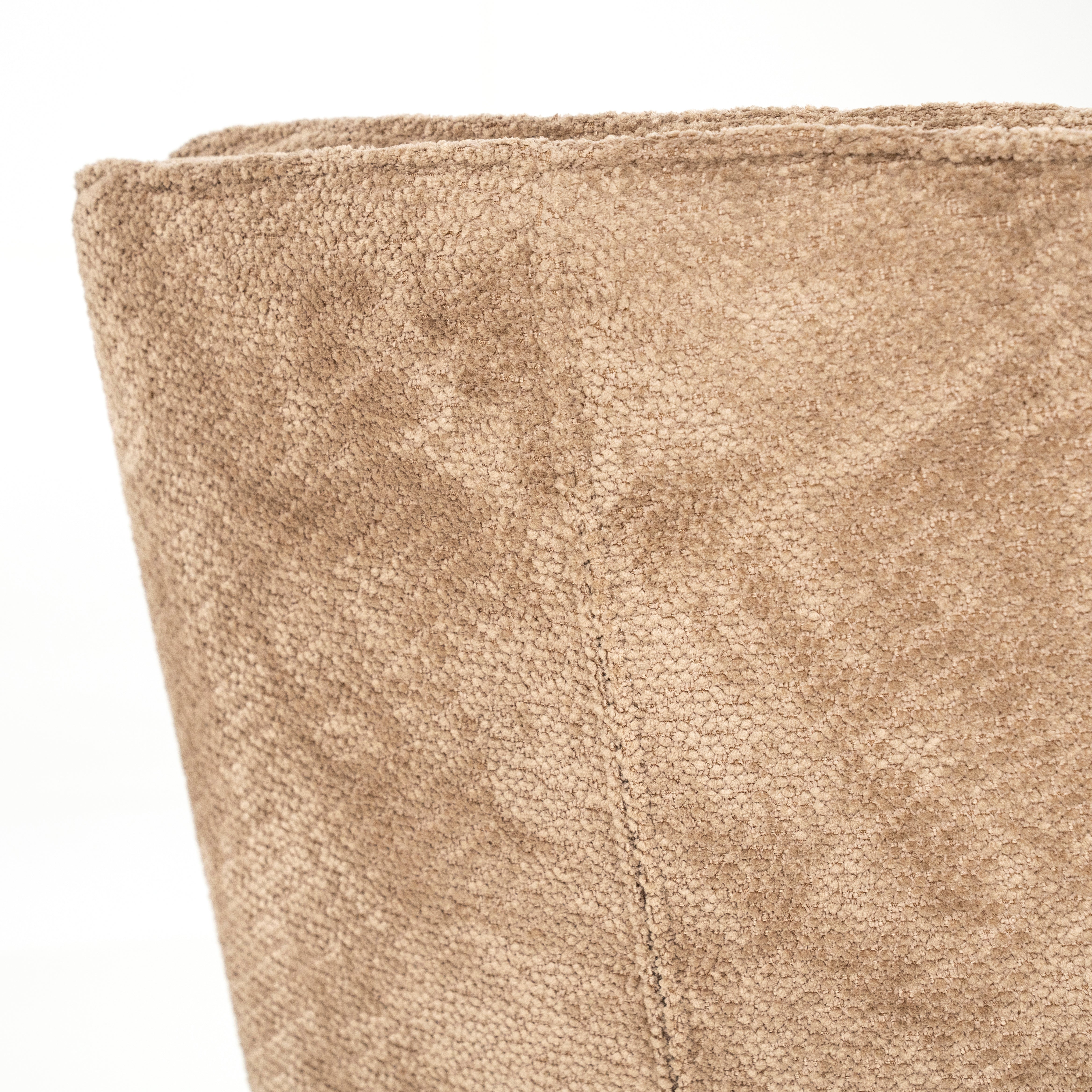 Draaistoel HUGO taupe met een donkerbruine basis