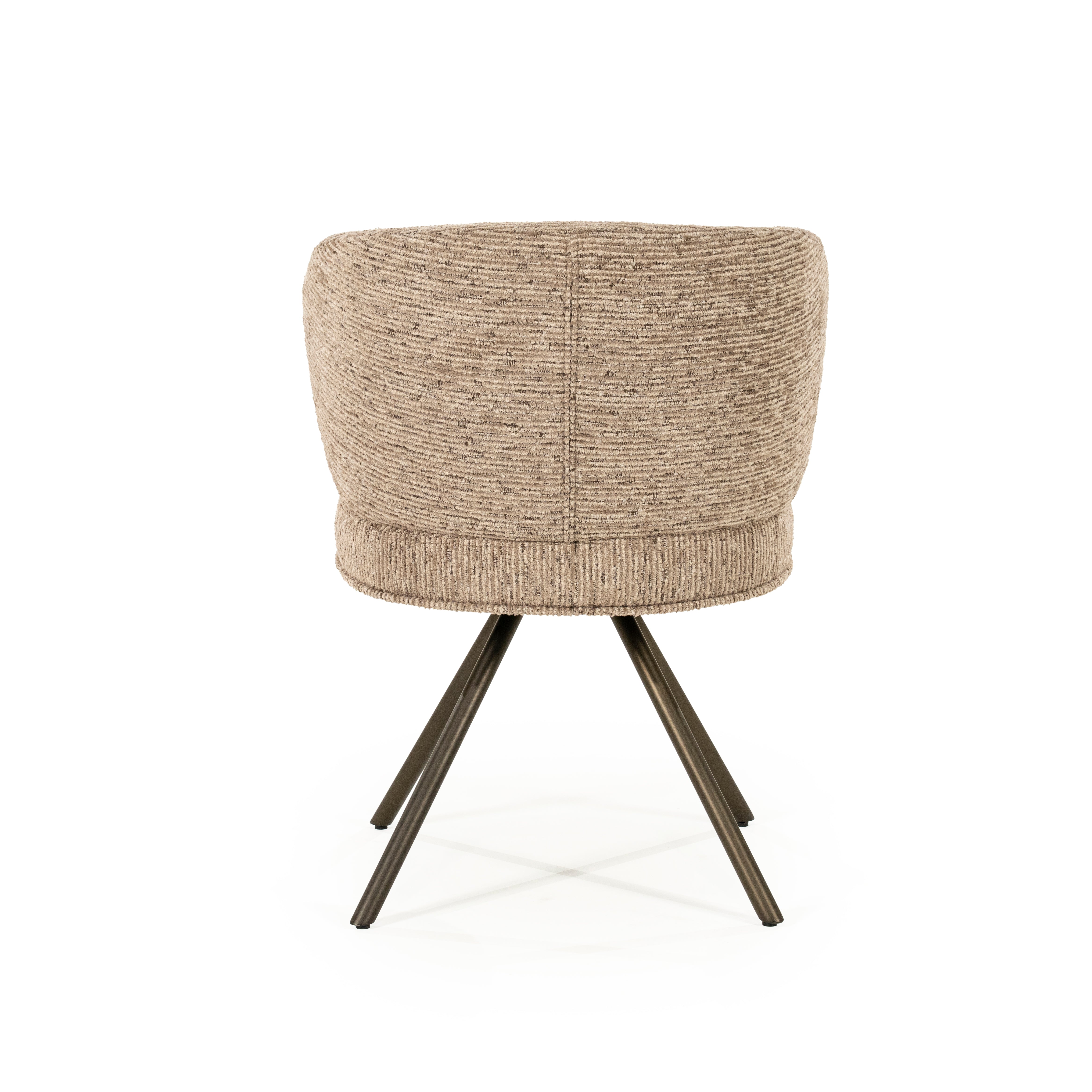 Draaistoel JAYSON bruin met donkerbruine basis