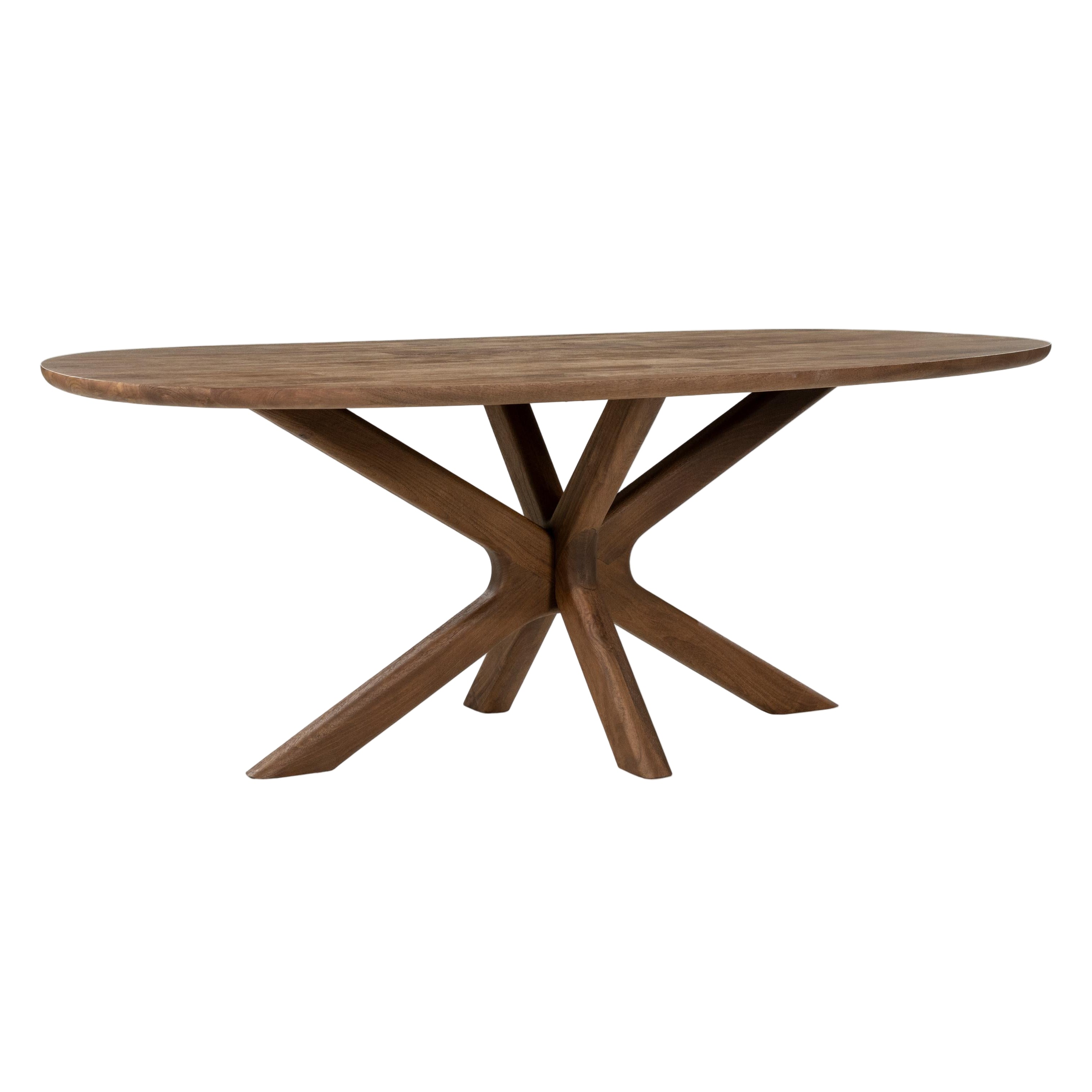 Oval Table TYCHO Dark Mango Wood
