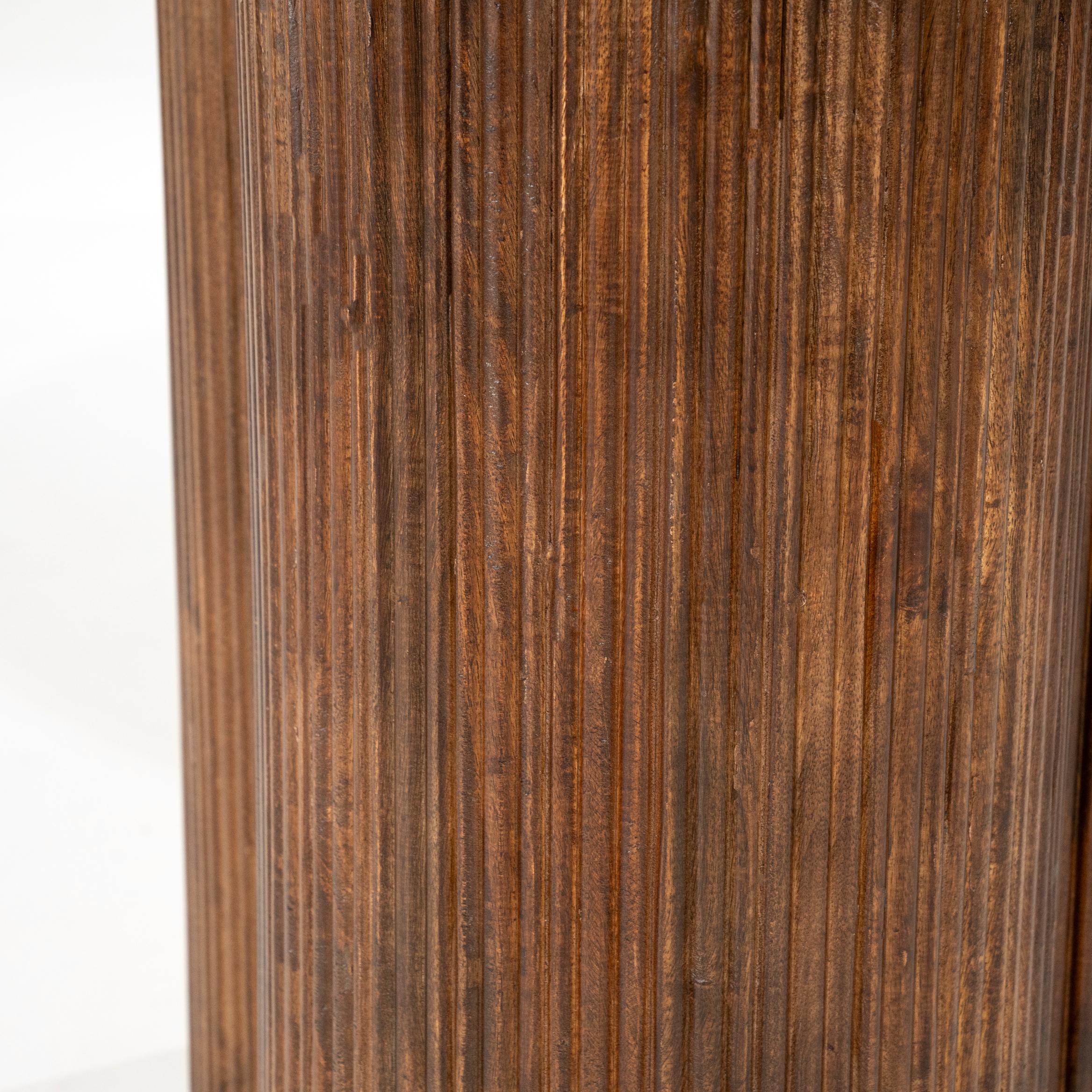 Ronde tafel XANNI van Botticion marmer met mango-hout