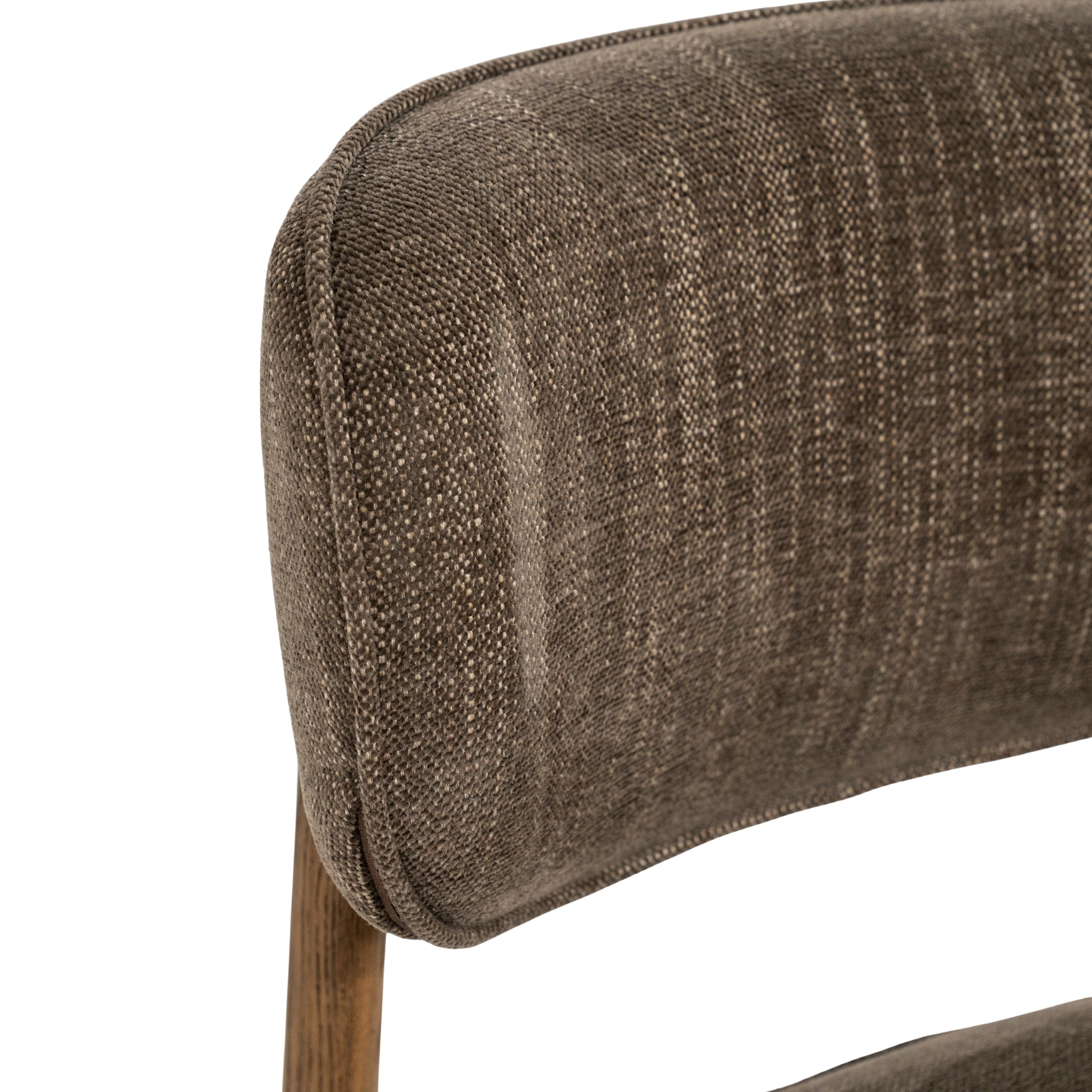 RUNE Chair in Brown with Oak Base