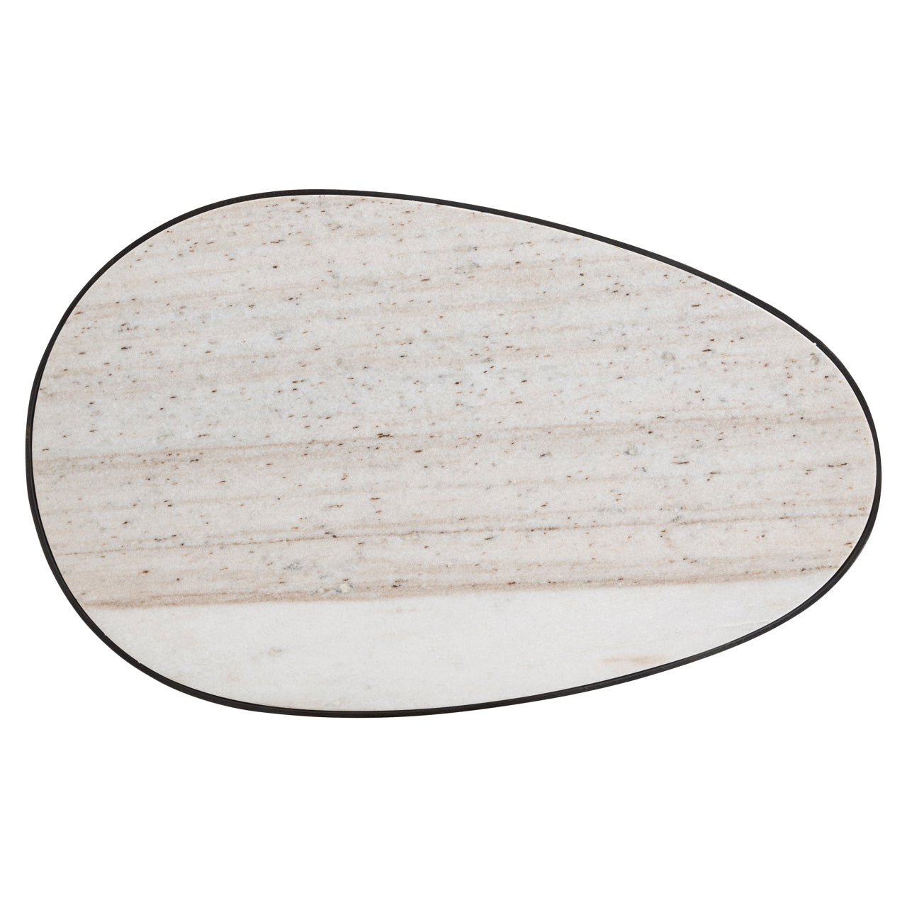 Bijzettafel BILOXI bruin met marmeren blad