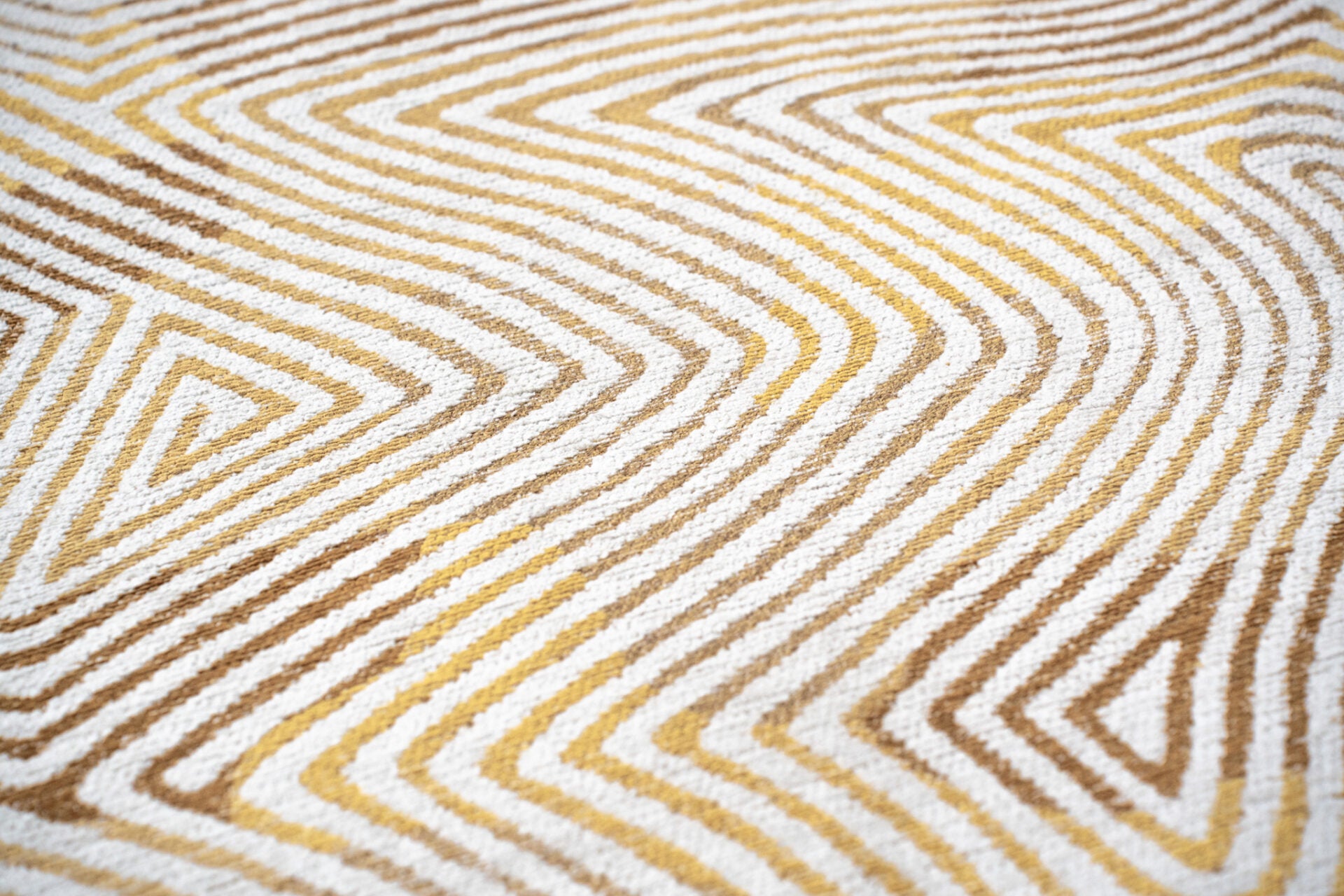 Rundteppich CORAL YELLOW HIPPY gelb-beige