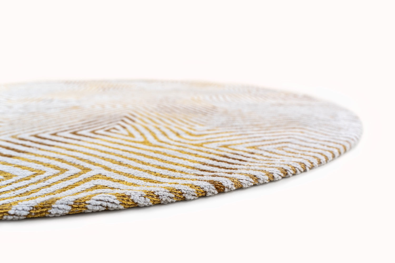 Rundteppich CORAL YELLOW HIPPY gelb-beige