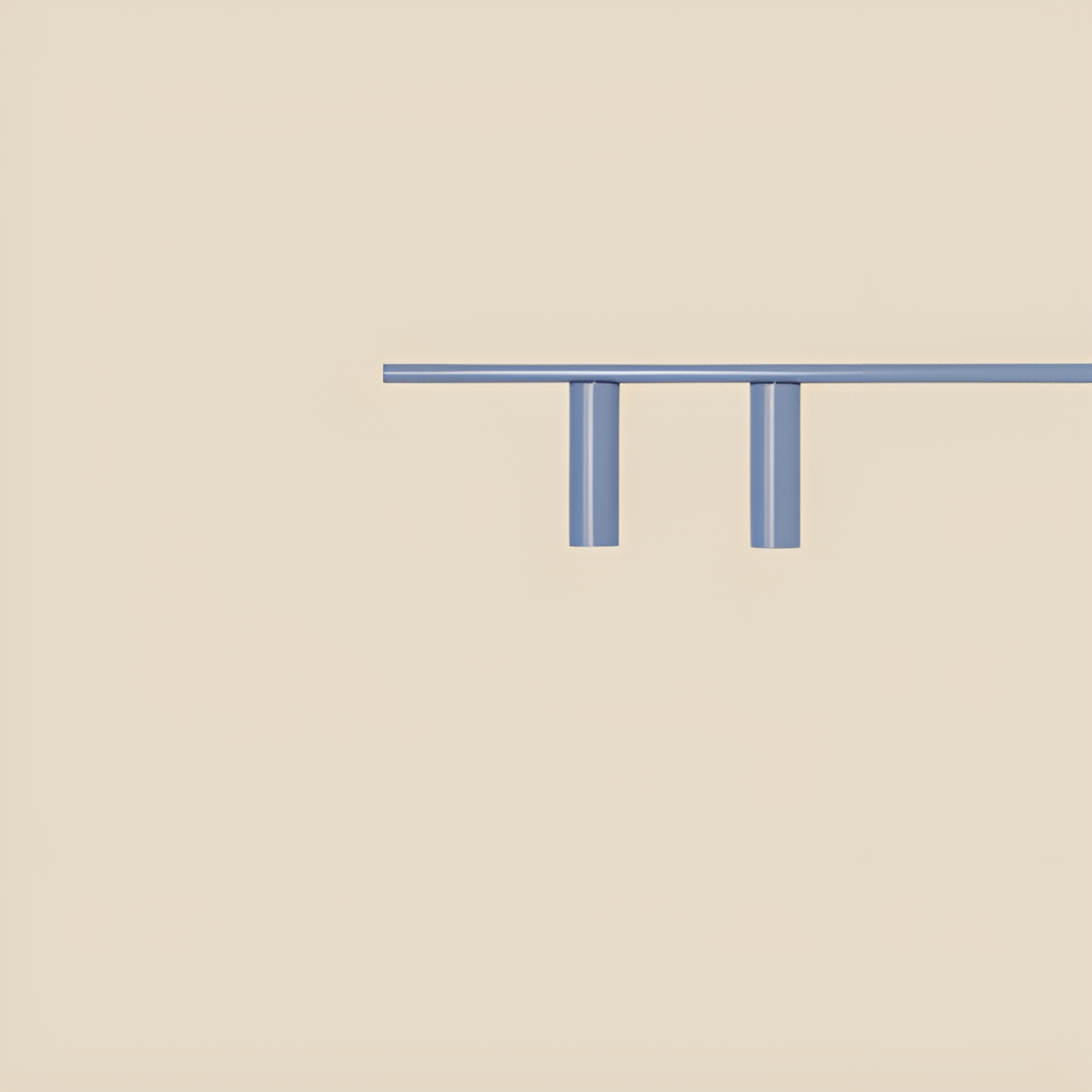 Left -hand wall lamp Trevo trio blue