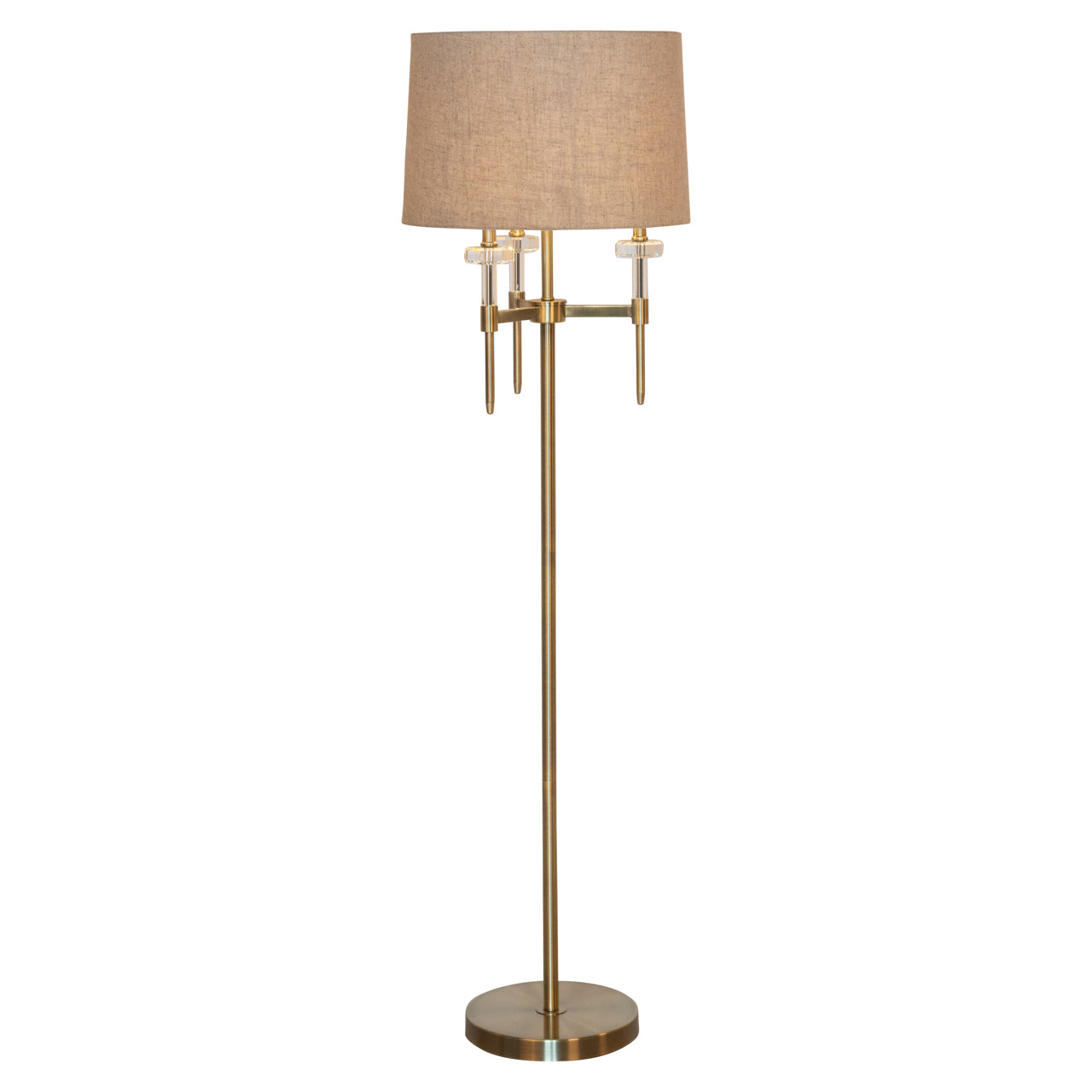 Vloerlamp JOSIE beige kap met gouden voet