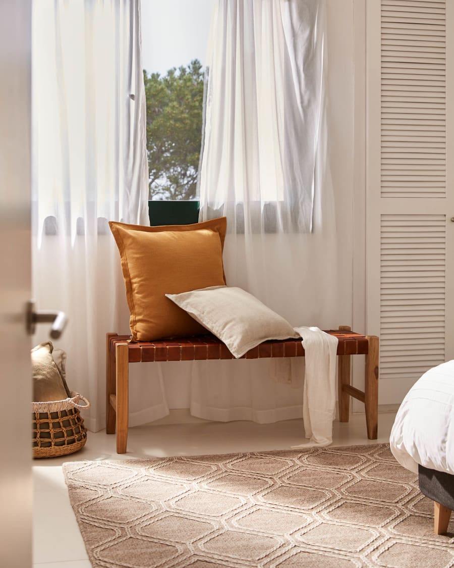 CALIXTA bank bruin leer