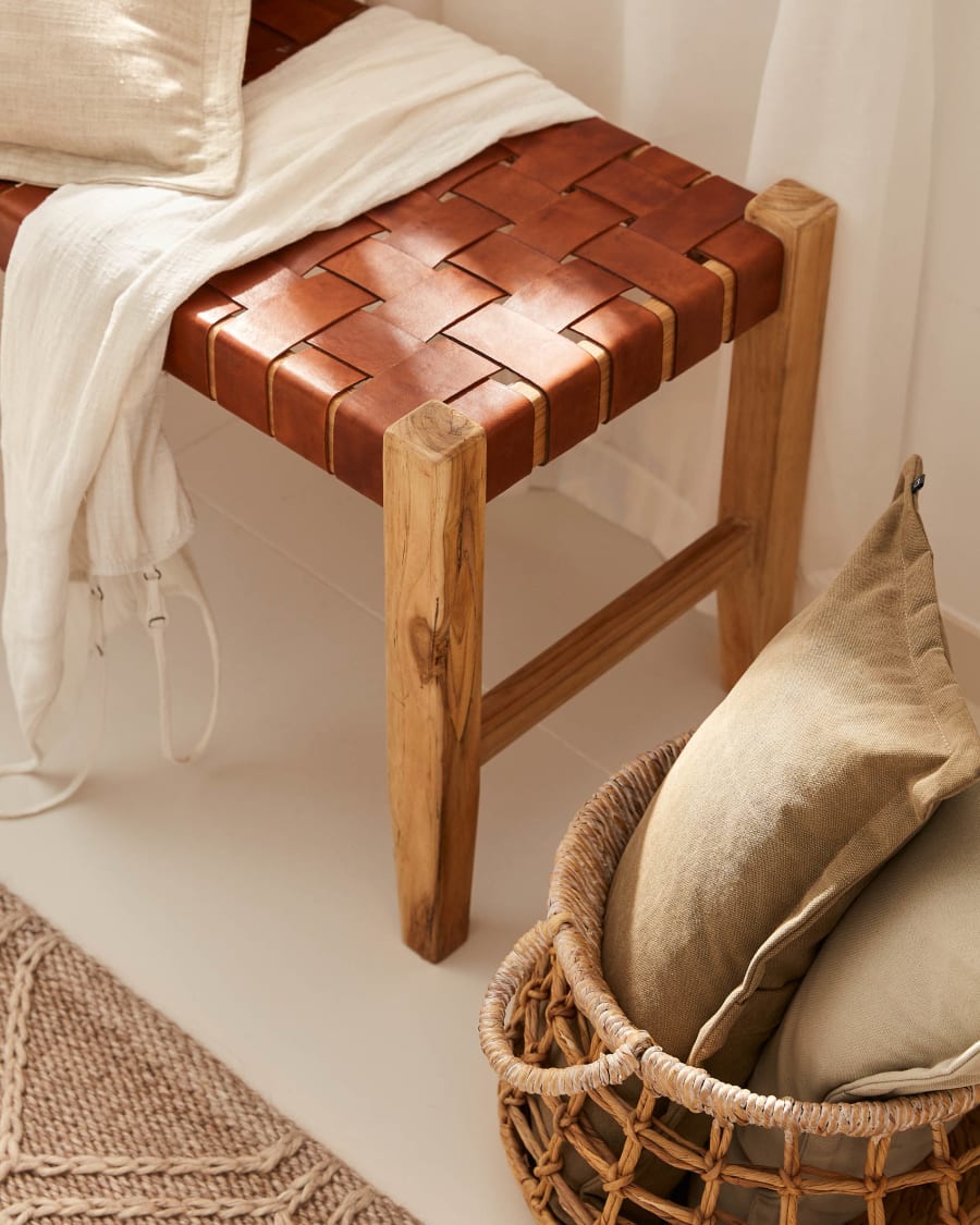 CALIXTA bank bruin leer