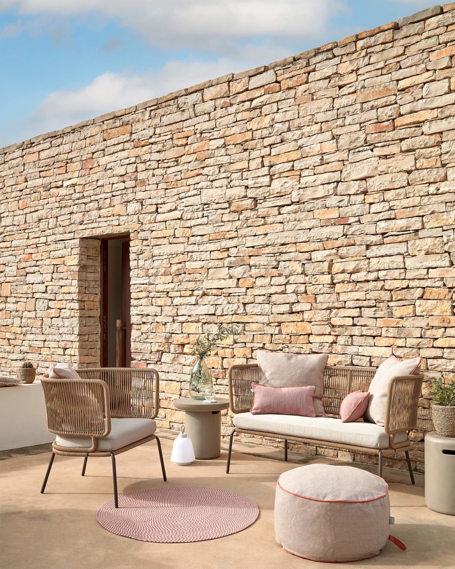 NADIN beiges Gartensofa