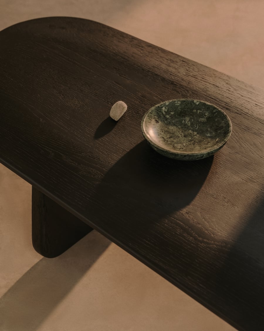 Pirita Couchtisch schwarzes Eichenholz Holz