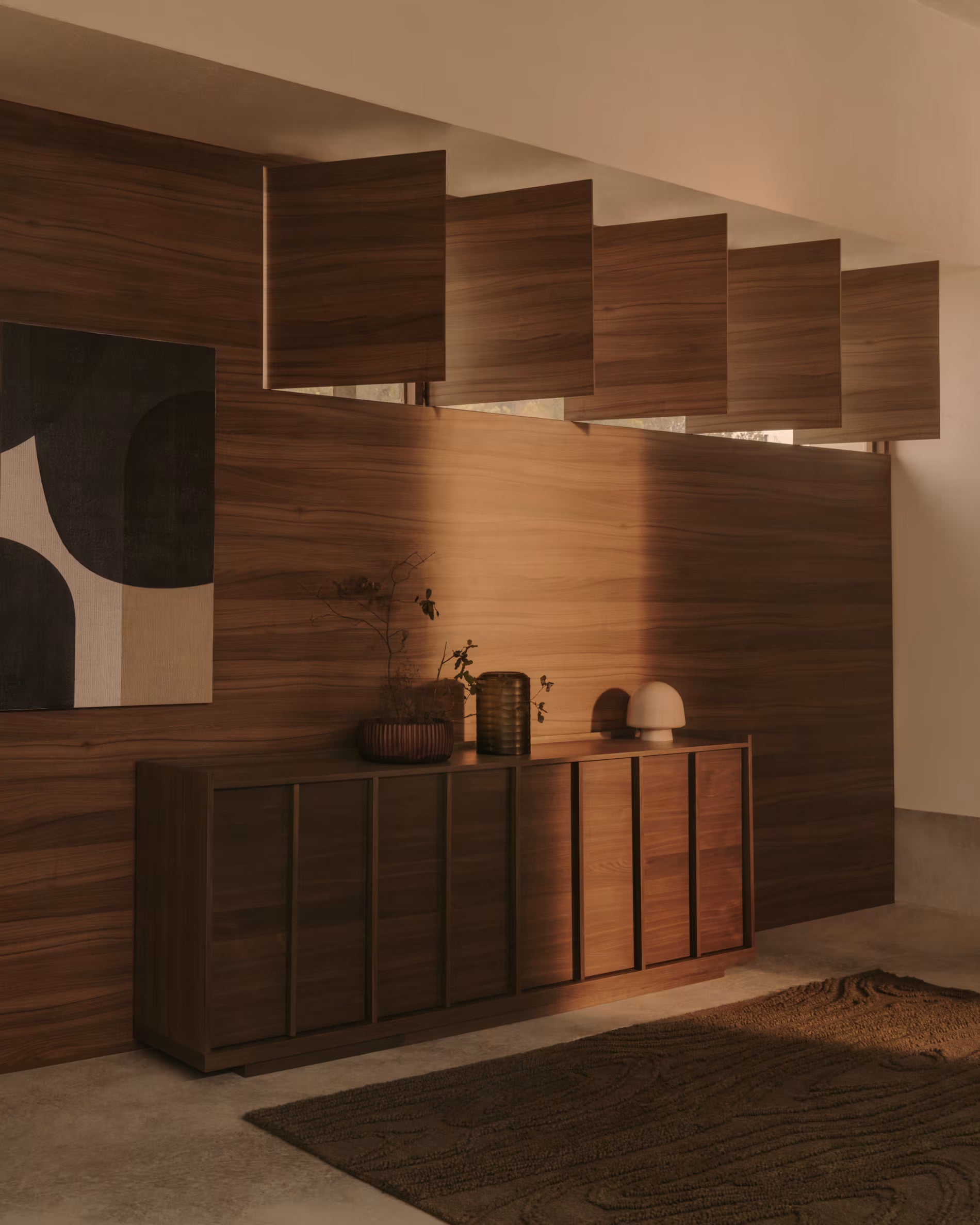 Dressoir met planken ONIX notenhout