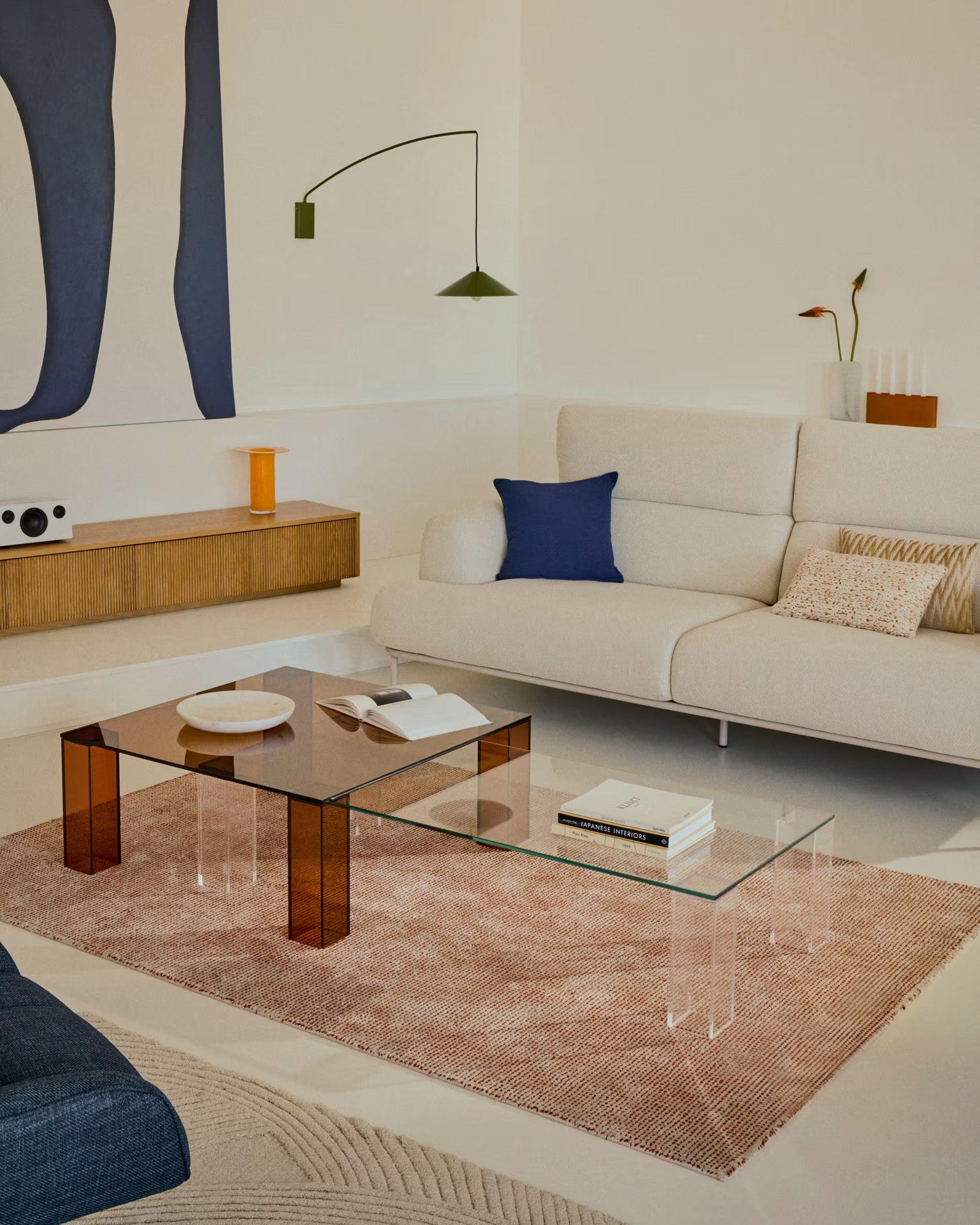 ADULARIA Coffee Table Transparent Tempered Glass