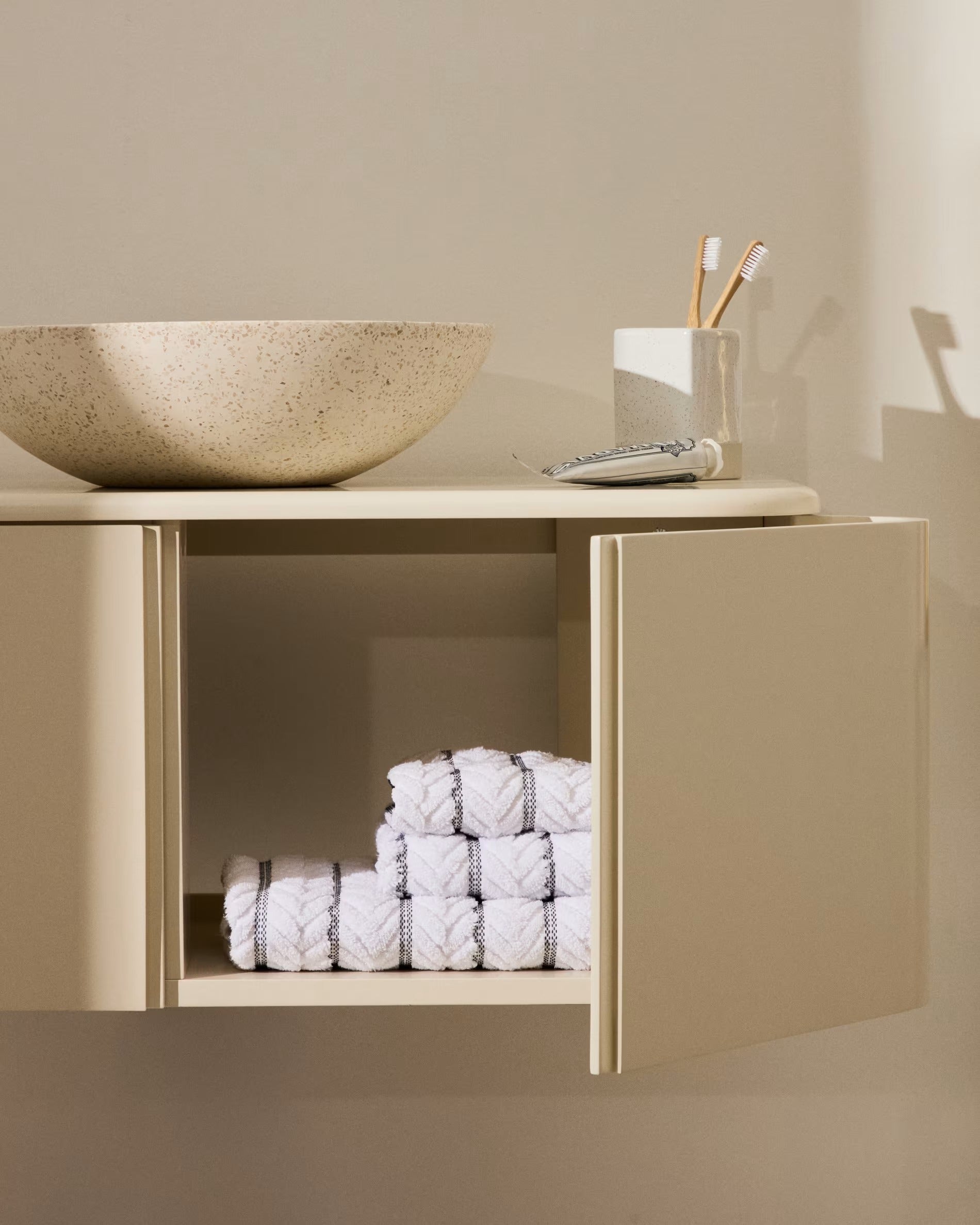 Badezimmerschrank SALAYA beige